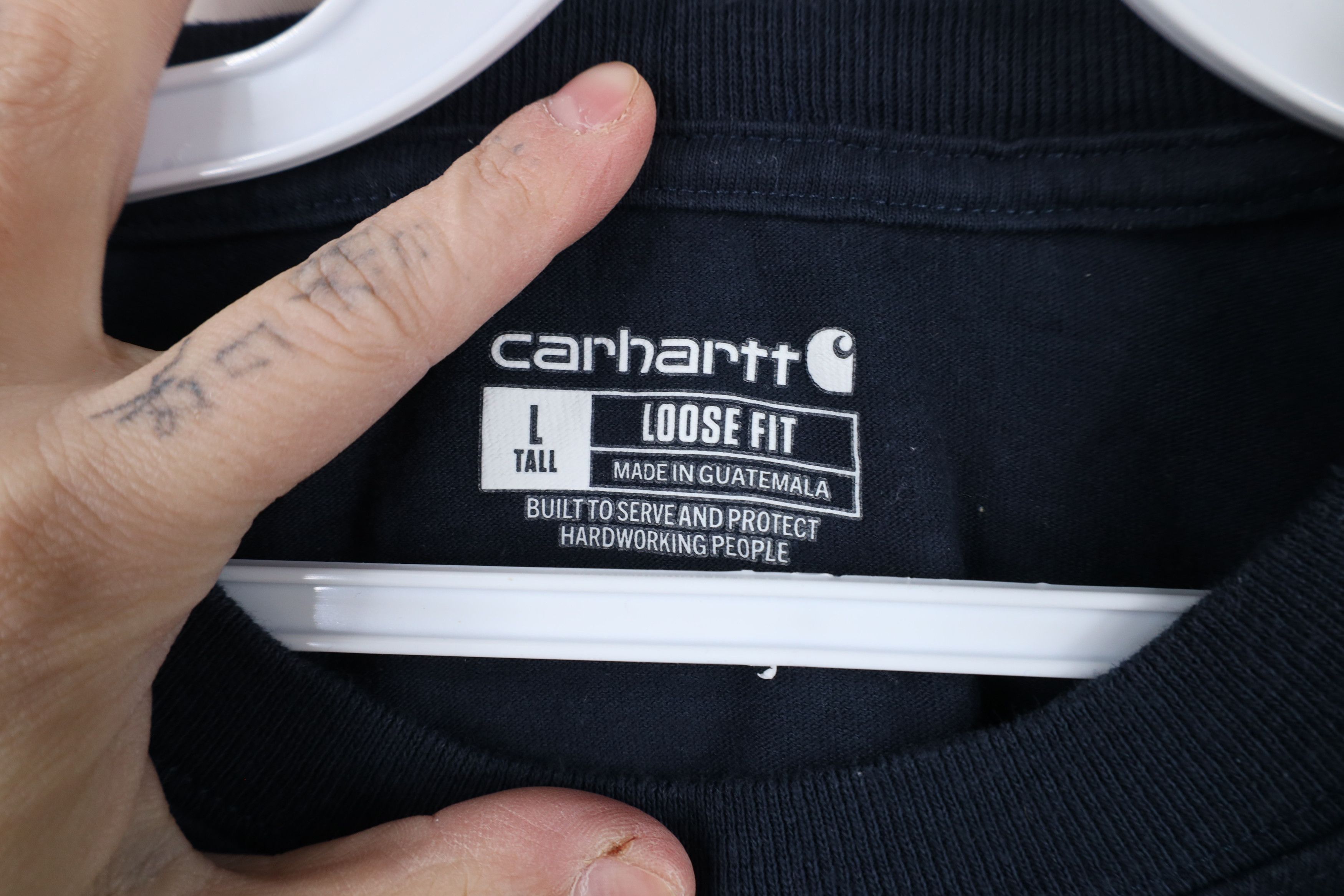 Carhartt × Vintage Vintage Y2K Carhartt Loose Fit Pocket T-Shirt Navy Blue Size US L / EU 52-54 / 3 - 8 Thumbnail