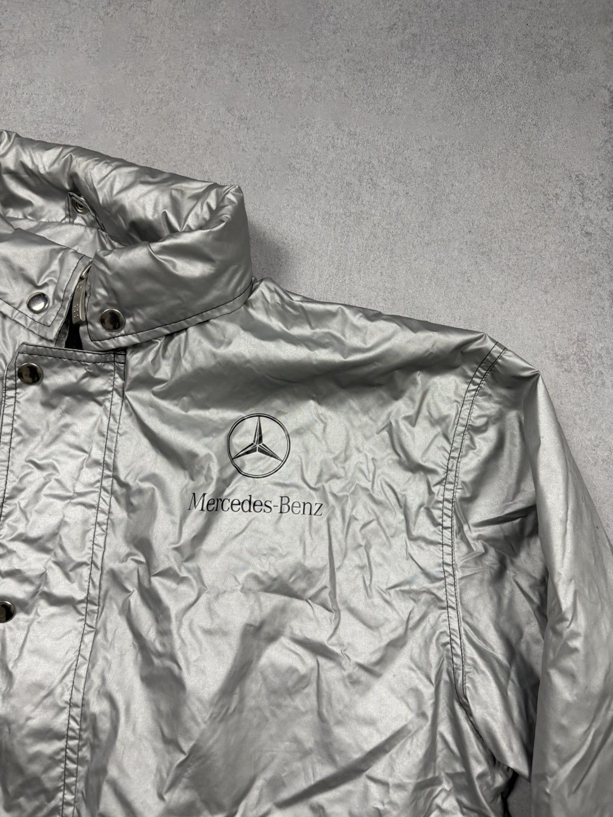 Mercedes-Benz Mercedes Benz Silver Jacket Vintage Racing Windbreaker 90s Size US S / EU 44-46 / 1 - 3 Thumbnail