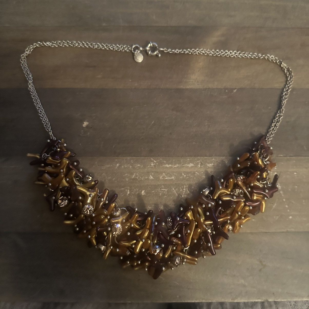 J.Crew J.Crew gold tone faux amber coral statement necklace Size ONE SIZE - 2 Thumbnail