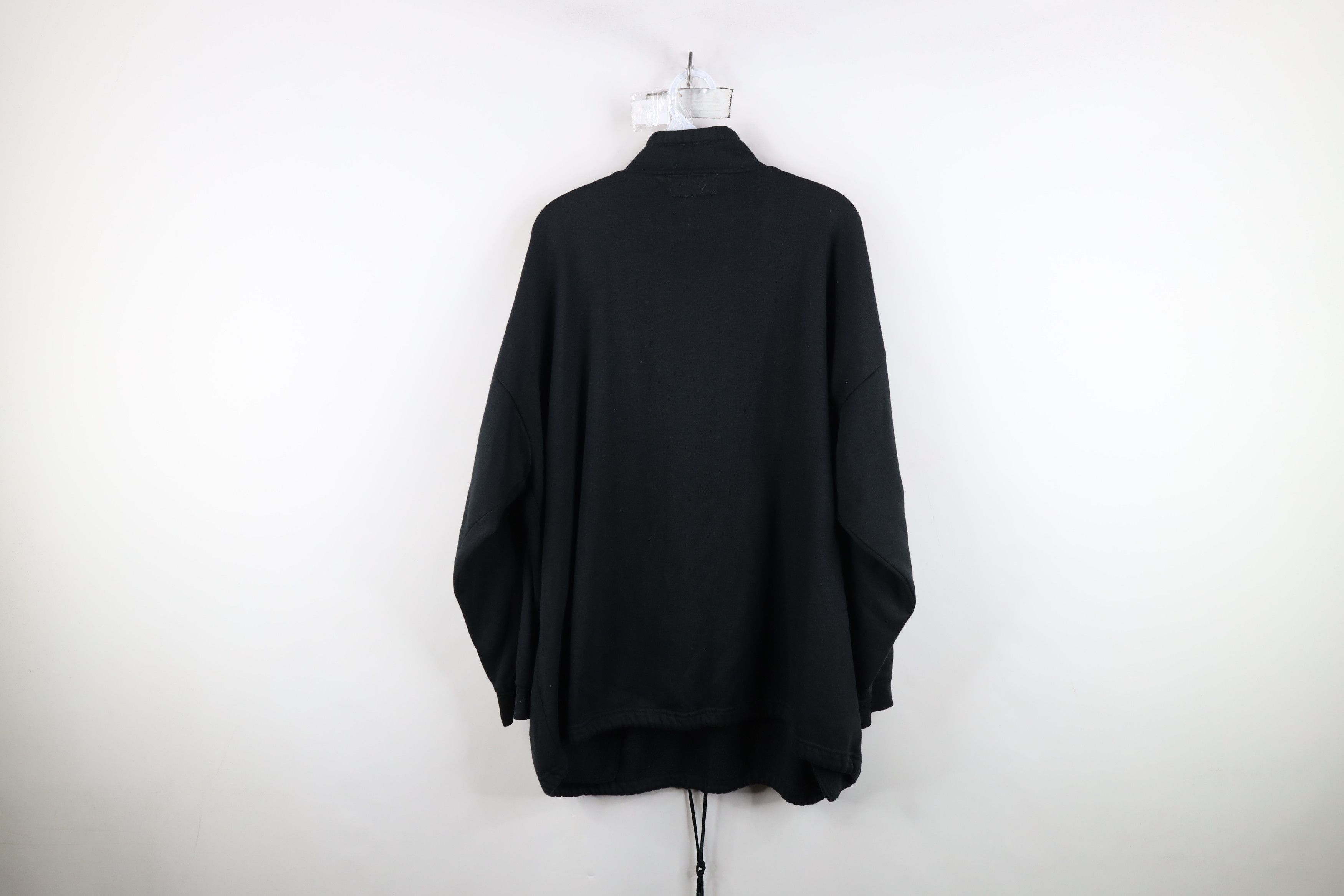 Vintage Vintage 90s Streetwear Quilted Bib Baggy Sweatshirt Black Size 3XL / US 20-22 - 13 Thumbnail