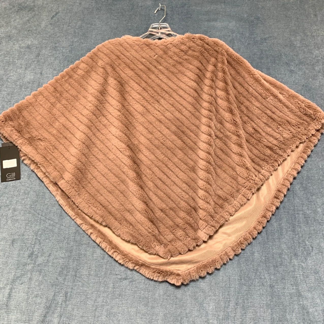 Vintage Black Rivet Poncho Sweater Womens L/XL Mauve Sleeveless Faux Fur Ribbed Warm Knit Size L / US 10 / IT 46 - 5 Thumbnail