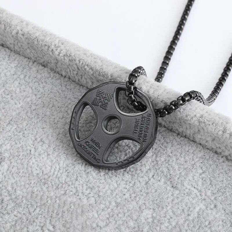 Other Titanium Steel Gym Chain Necklace Size ONE SIZE - 2 Thumbnail