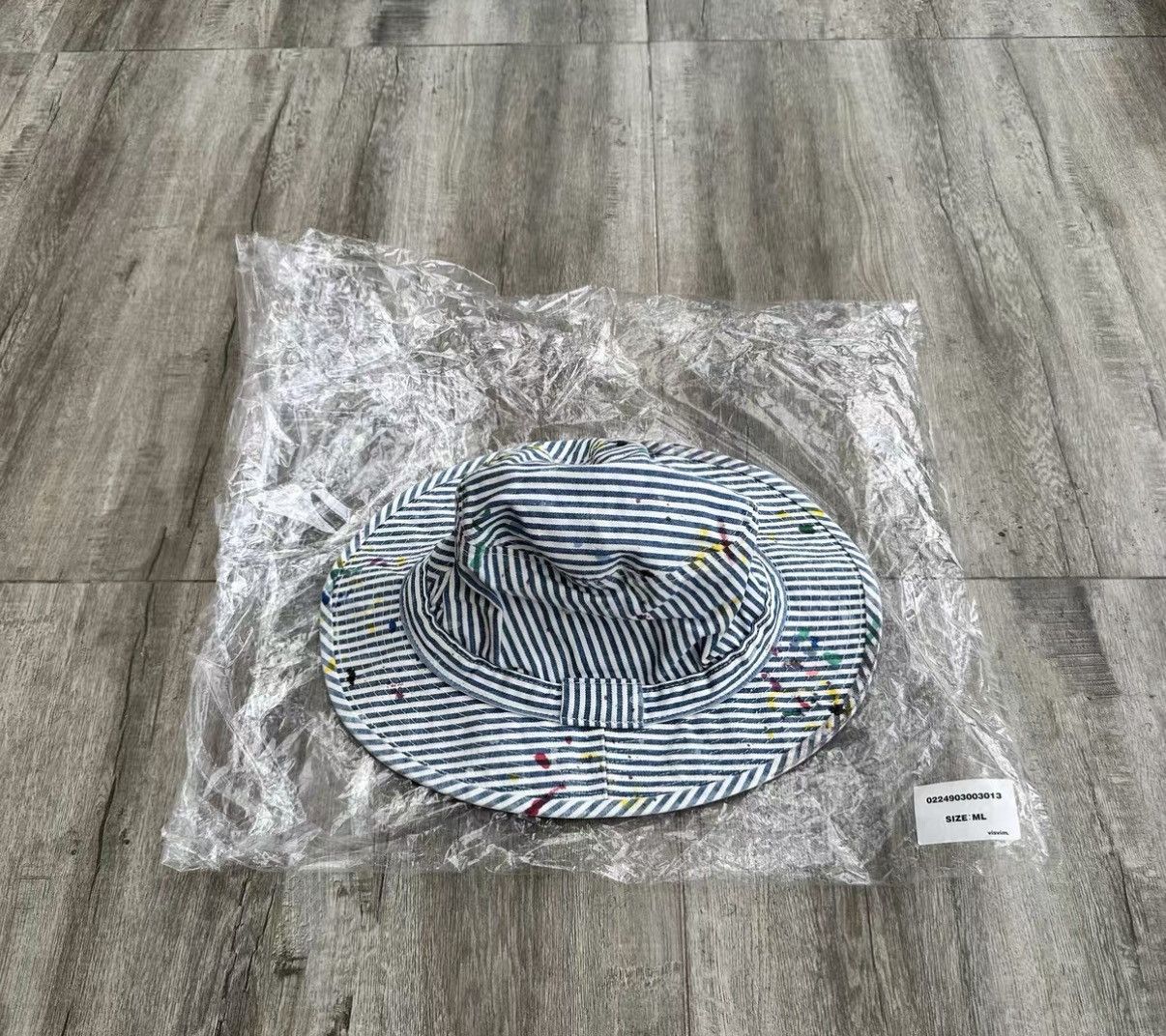 Visvim VISVIM ICT BUCKLEY CAP DMGD Pecan stripe denim bucket hat Size ONE SIZE - 1 Thumbnail