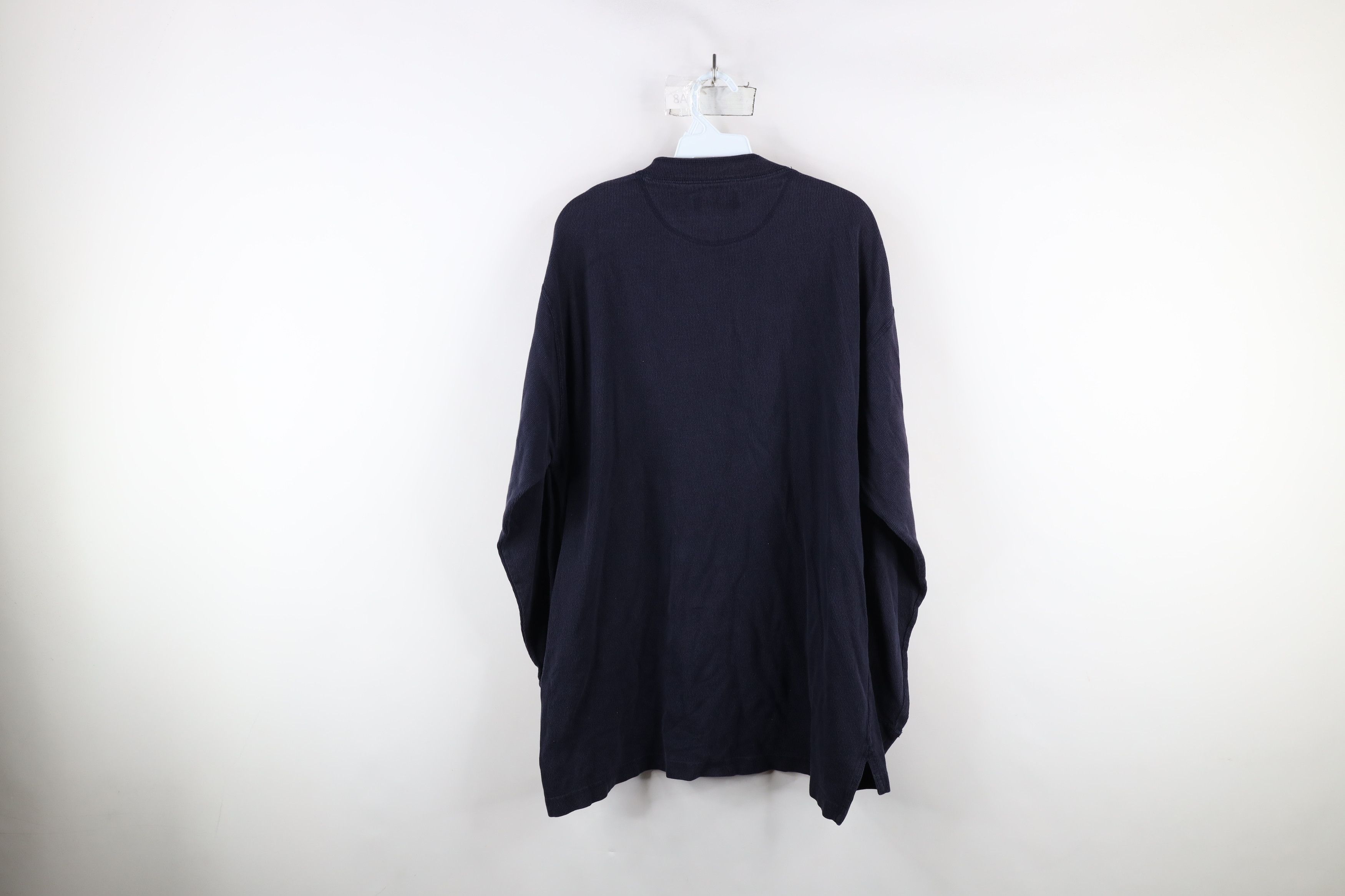 Ralph Lauren × Vintage Vintage 90s Chaps Ralph Lauren Knit Henley T-Shirt Blue Size US XL / EU 56 / 4 - 12 Thumbnail