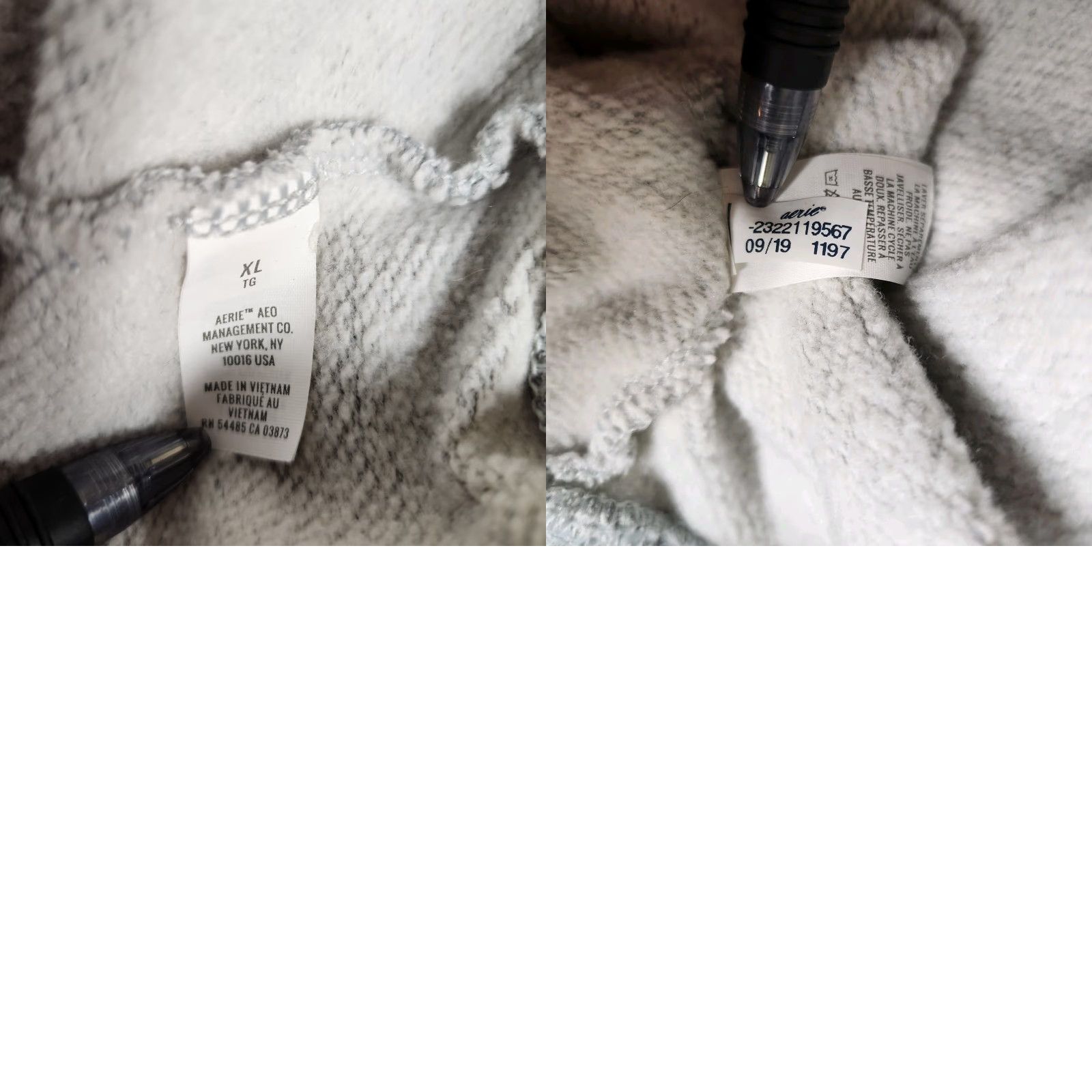 Vintage Aerie AE Womens |XL| Light Gray Spring Street Oversized Sherpa Hoodie Shirt Size XL / US 12-14 / IT 48-50 - 8 Thumbnail