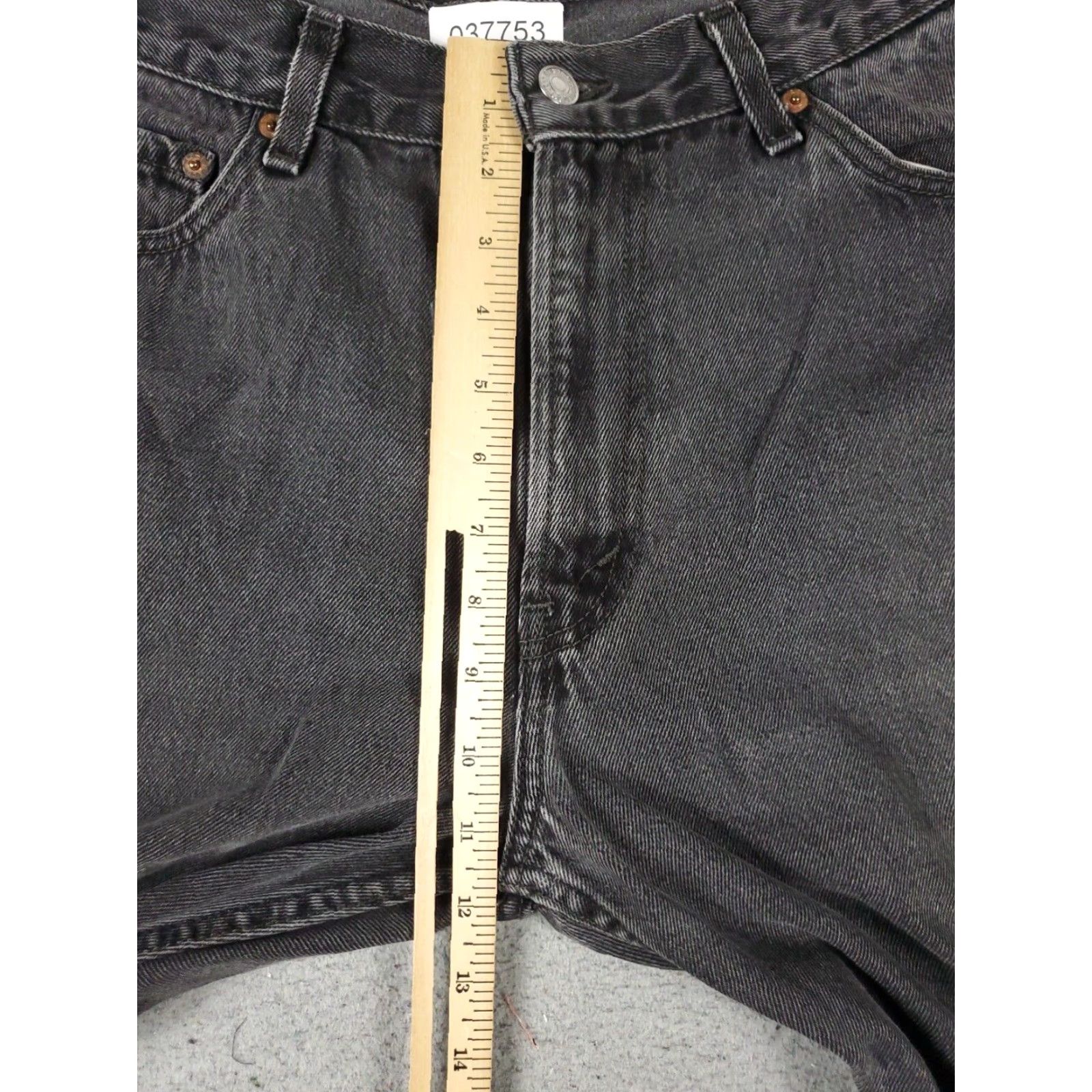 Levi's Levis 505 Straight Leg Jeans Mens Gray 36x34 Regular Size US 36 / EU 52 - 3 Thumbnail
