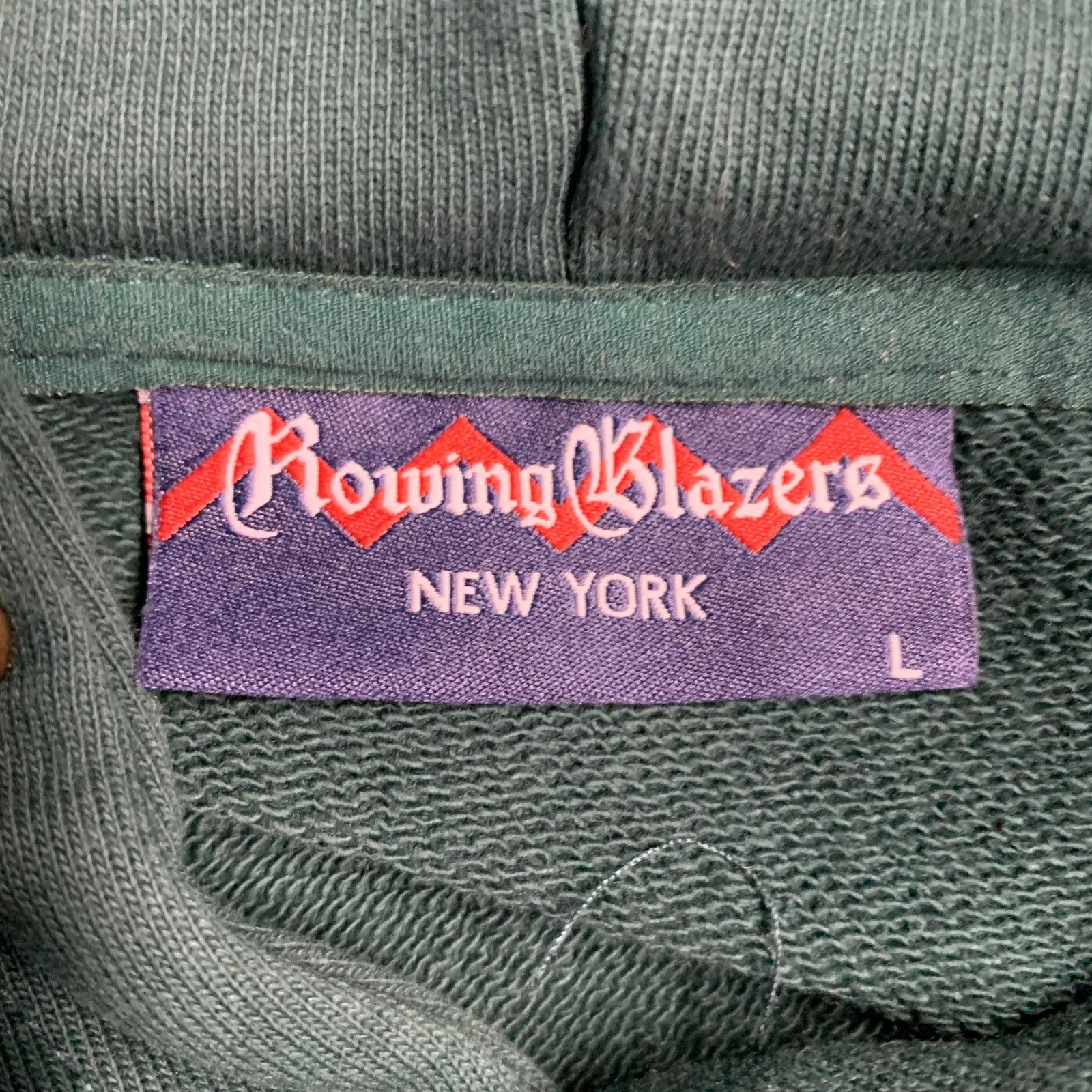 Rowing Blazers ROWING BLAZERS L Green White Logo Cotton Hoodie Sweatshirt Size US L / EU 52-54 / 3 - 4 Thumbnail