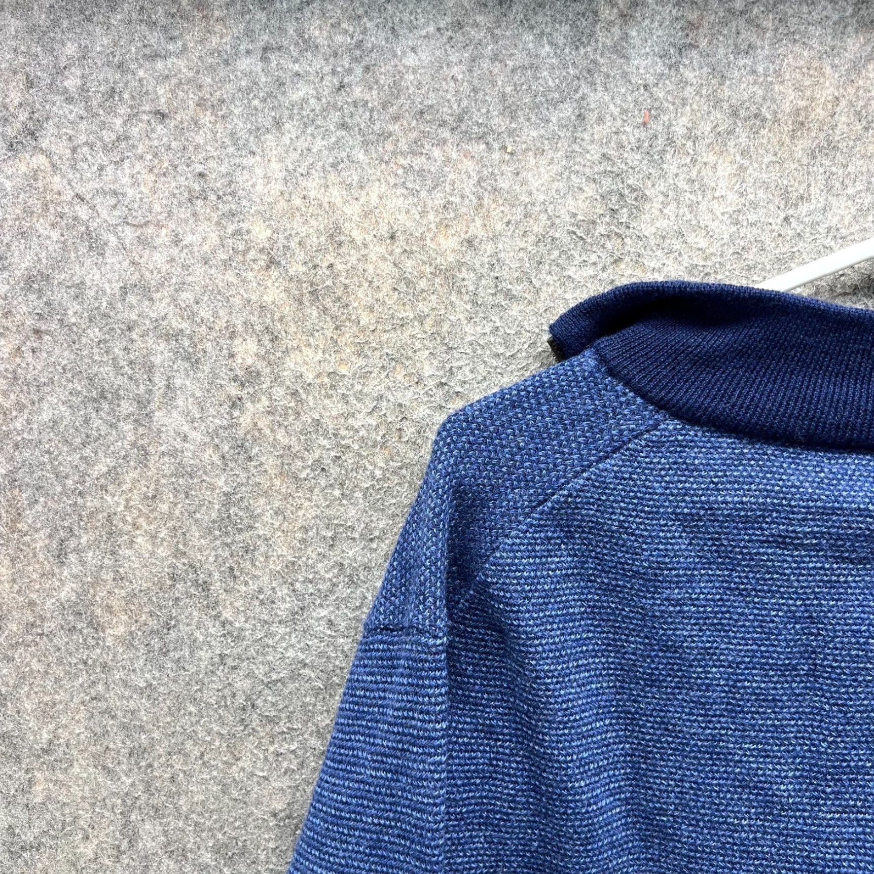 Peter Millar VINTAGE Peter Millar Sweater Mens Large Blue 1/4 Zip Pullover 100% Merino Wool Knit Size US L / EU 52-54 / 3 - 6 Thumbnail