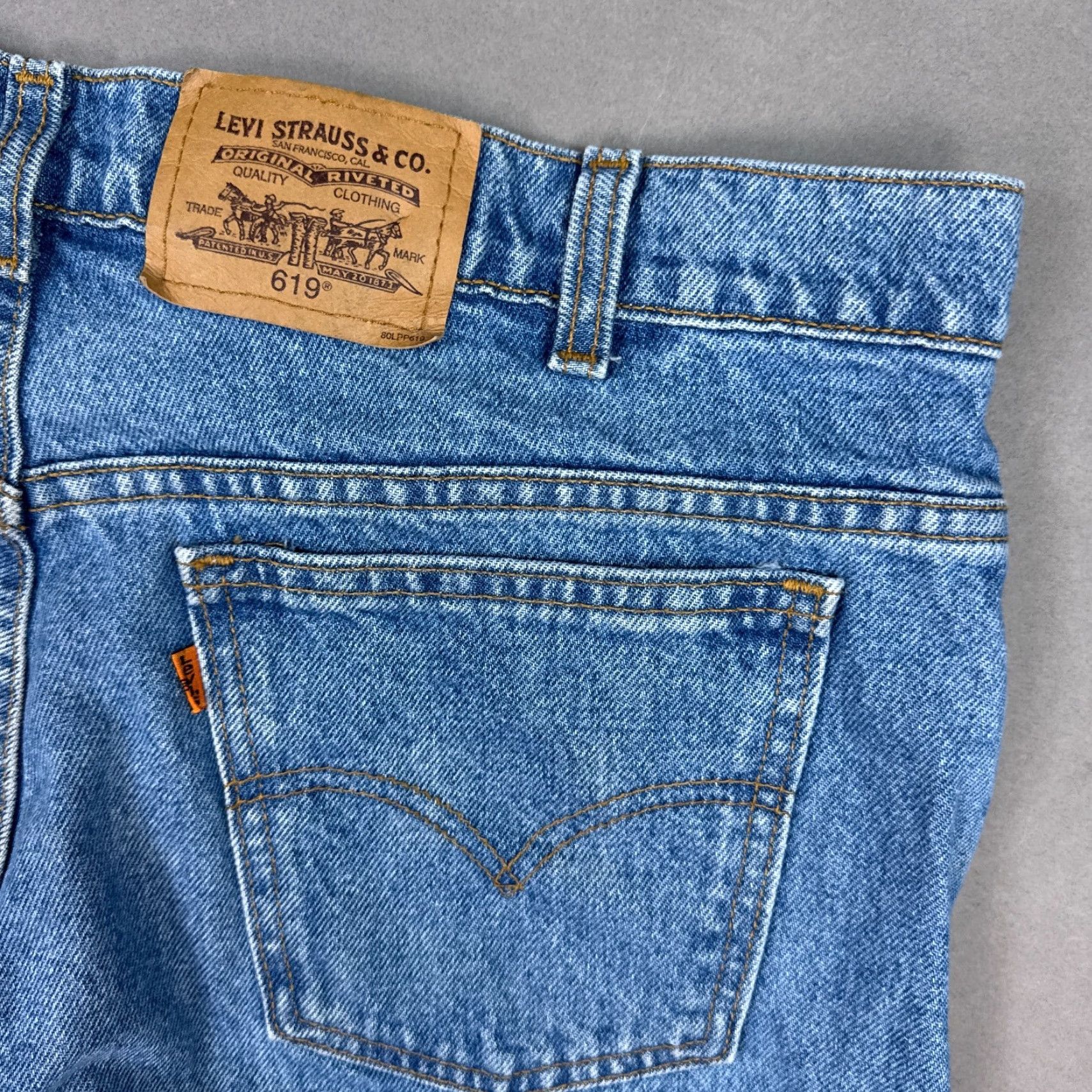 Levi's VINTAGE Levi's Jeans Mens 36x30 Blue 90s Orange Tab 619 Denim Pants Jeans Size US 38 / EU 54 - 3 Thumbnail