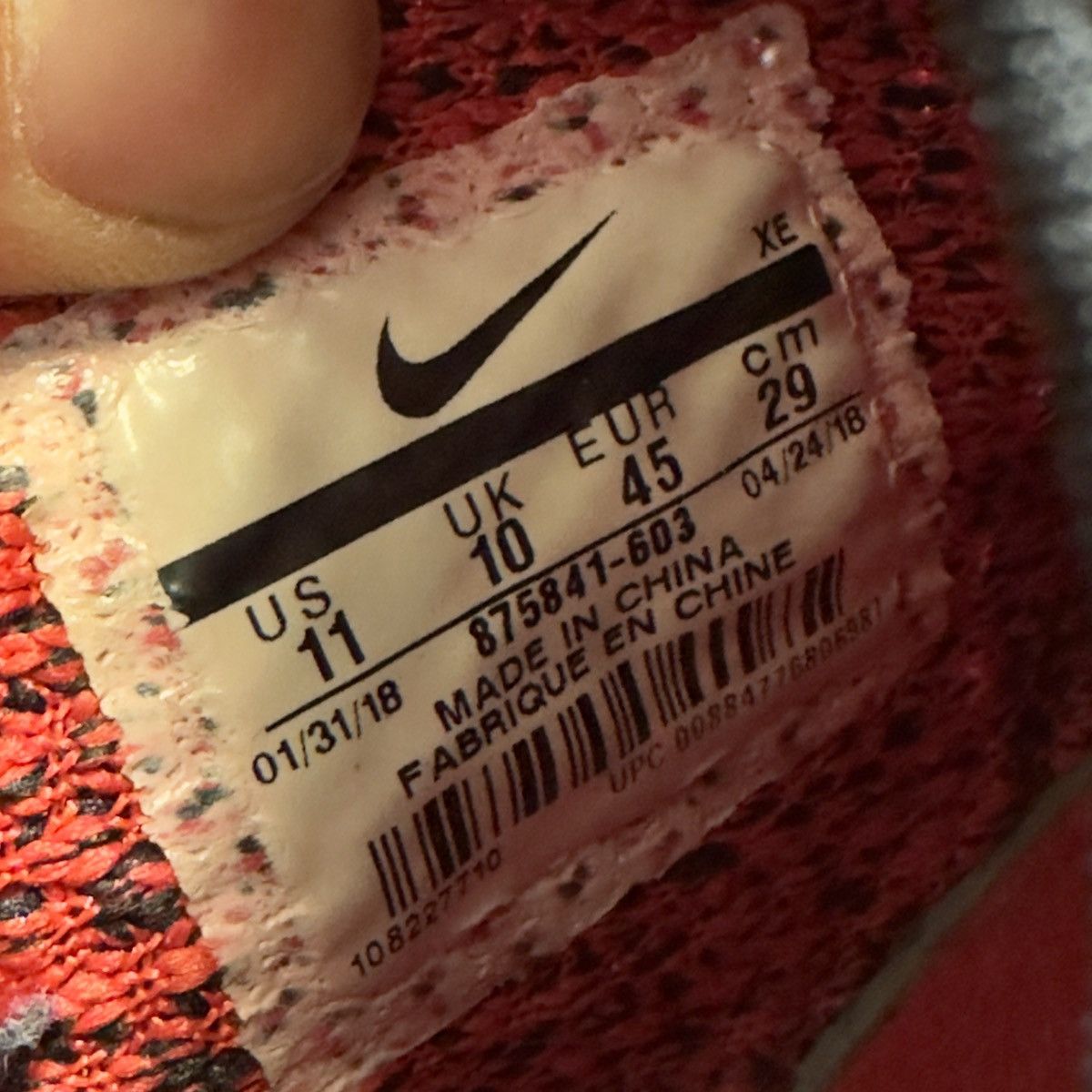 Nike Nike Air Huarache Run Ultra SE University Red 2018 Size US 11 / EU 44 - 6 Thumbnail