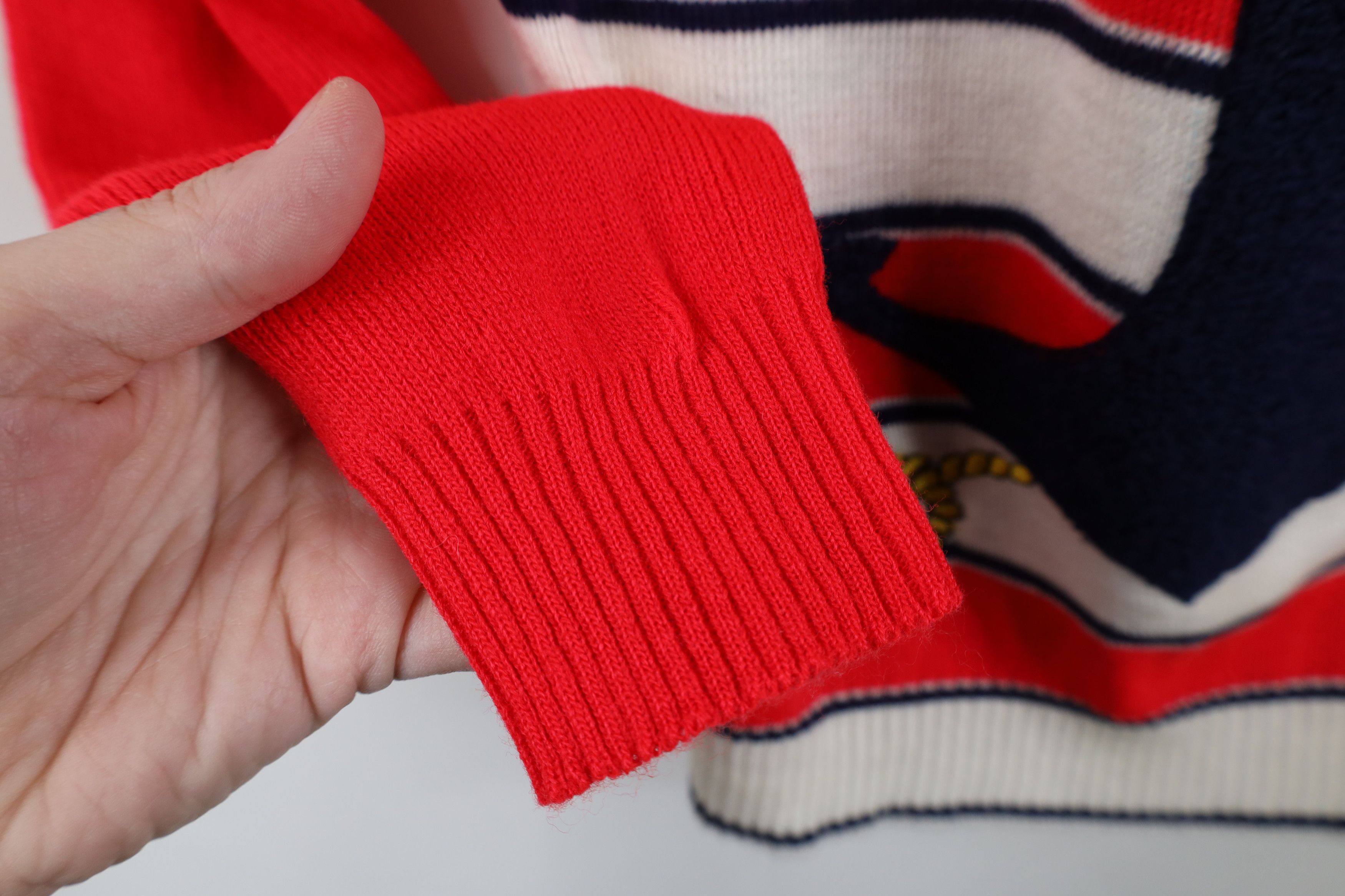 Vintage Vintage 70s Streetwear Nautical Boat Anchor Knit Sweater Size L / US 10 / IT 46 - 7 Thumbnail