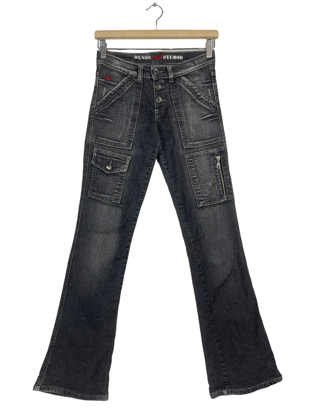 GOSTAR DE FUGA Denim Studio Bootcut Multipocket Flare Jeans Size US 27 - 1 Thumbnail