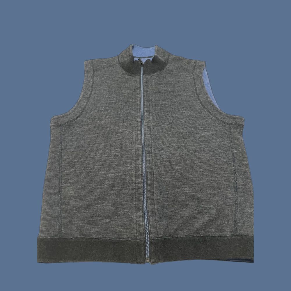 Tommy Bahama Tommy Bahama Vest Sweater Mens 2XL Blue Solid Full Zip Marlin Embroidered Classic Preppy Knit Stand-Up Collar Casual Formal Golf Beach Classiccore Size US XXL / EU 58 / 5 - 1 Thumbnail
