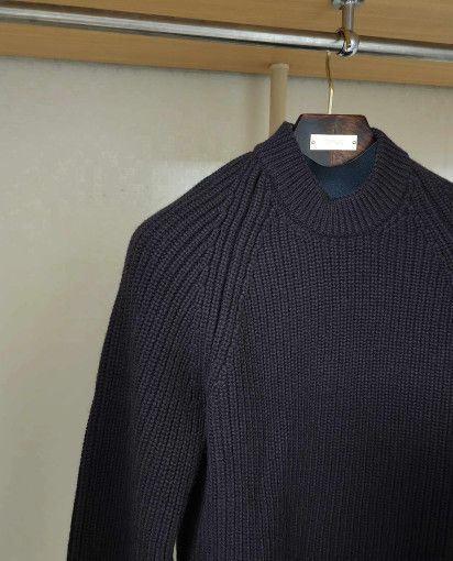Tom Ford o1sm1stk0824 Cashmere Mockneck Knit Sweater in Navy Blue Size US M / EU 48-50 / 2 - 3 Thumbnail