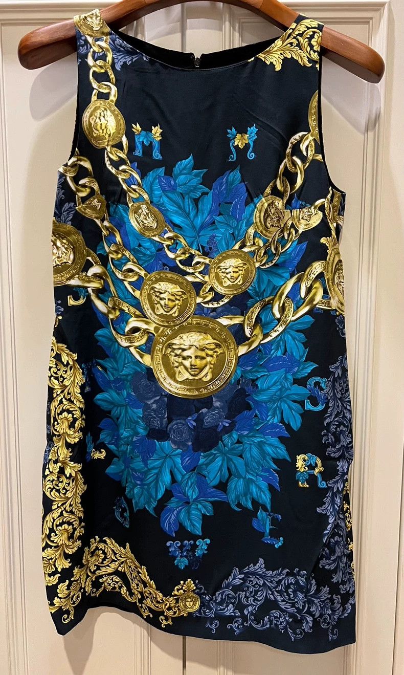 Versace Versace Sleeveless Printed Dress - dmc Size US 30 / EU 46 - 1 Thumbnail