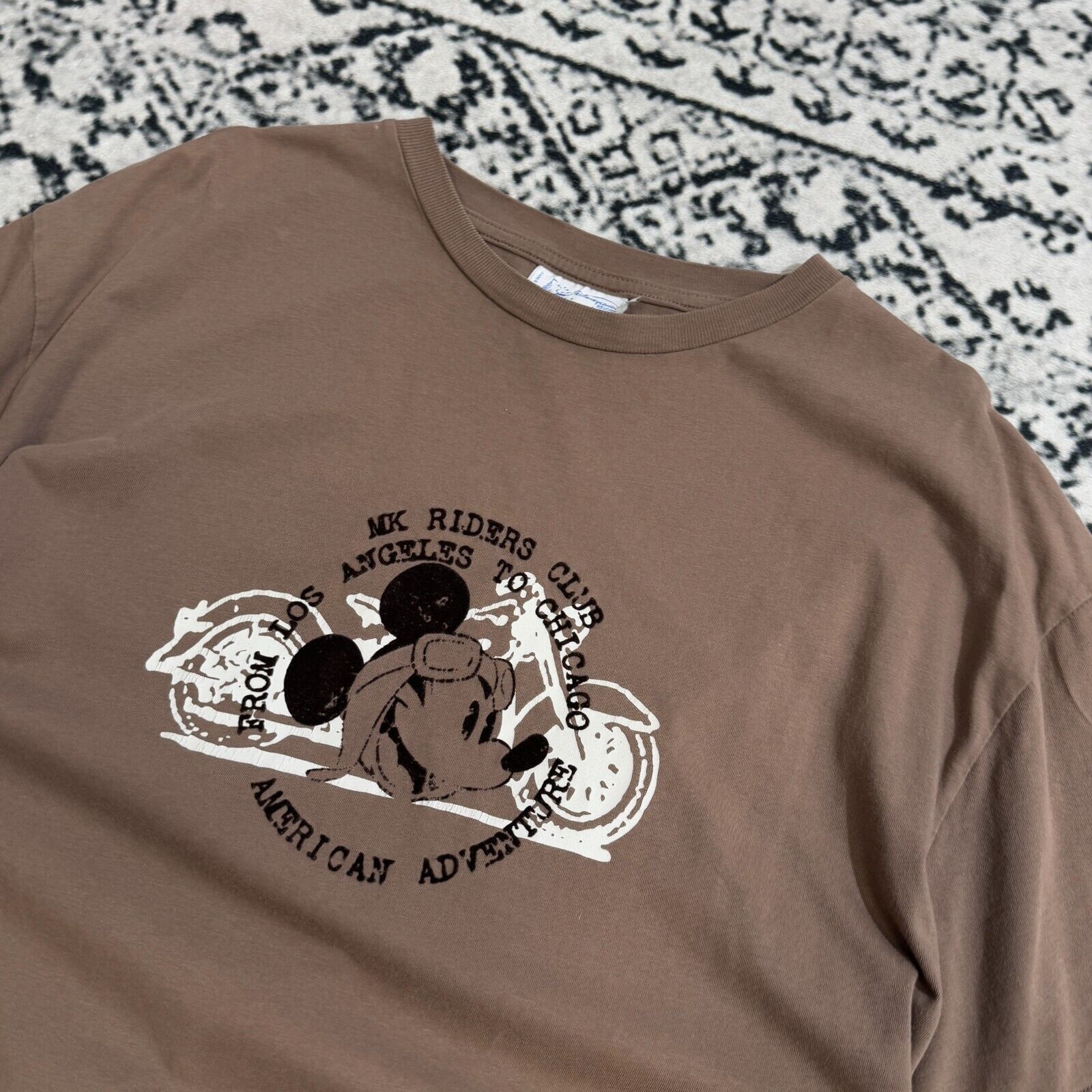 Disney × Vintage Vintage Disney Brown Cotton T-Shirt Size L Mickey Mouse Size US L / EU 52-54 / 3 - 4 Thumbnail