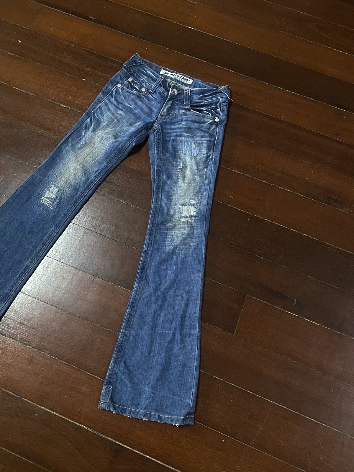 Designer FIRE DRIVE JEANS BOOT CUT WIDE LEG BAGGY Size 30" / US 8 / IT 44 - 3 Thumbnail