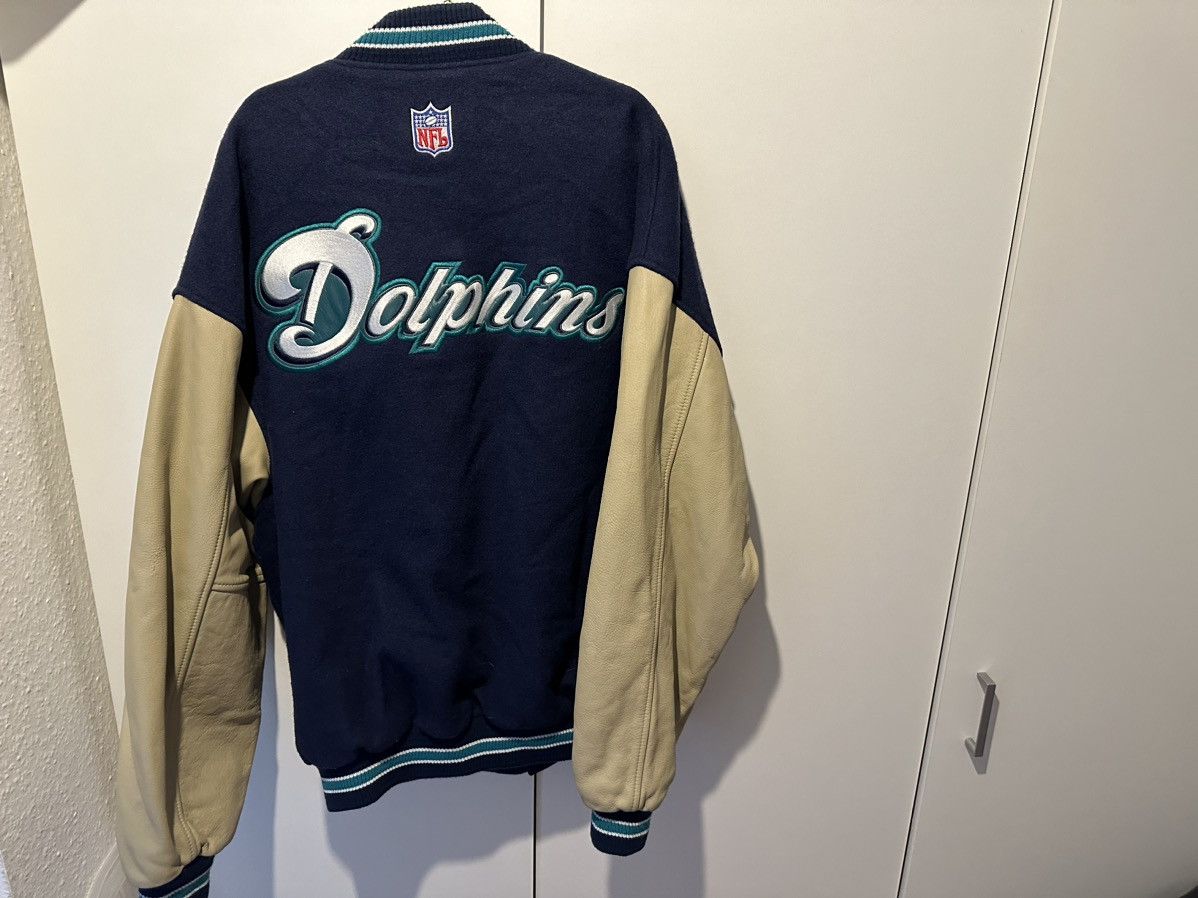 Nike Nike Lederjacke Miami Dolphins Size XL Leather Jacket Size US XL / EU 56 / 4 - 13 Thumbnail
