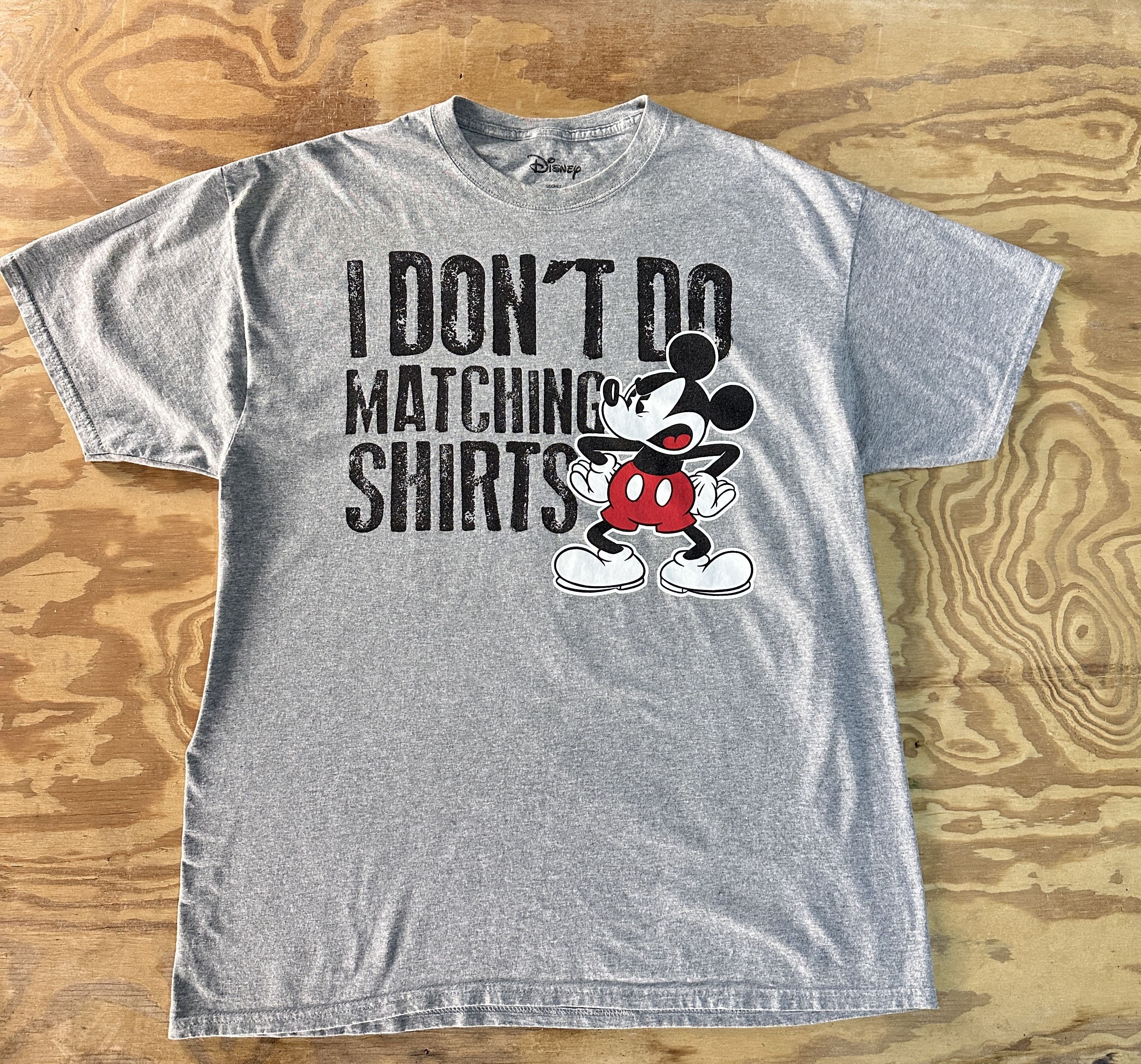 Disney × Mickey Mouse × Vintage Disney Mickey Mouse "I don't do matching shirts" Tee . XL Size US XL / EU 56 / 4 - 1 Thumbnail