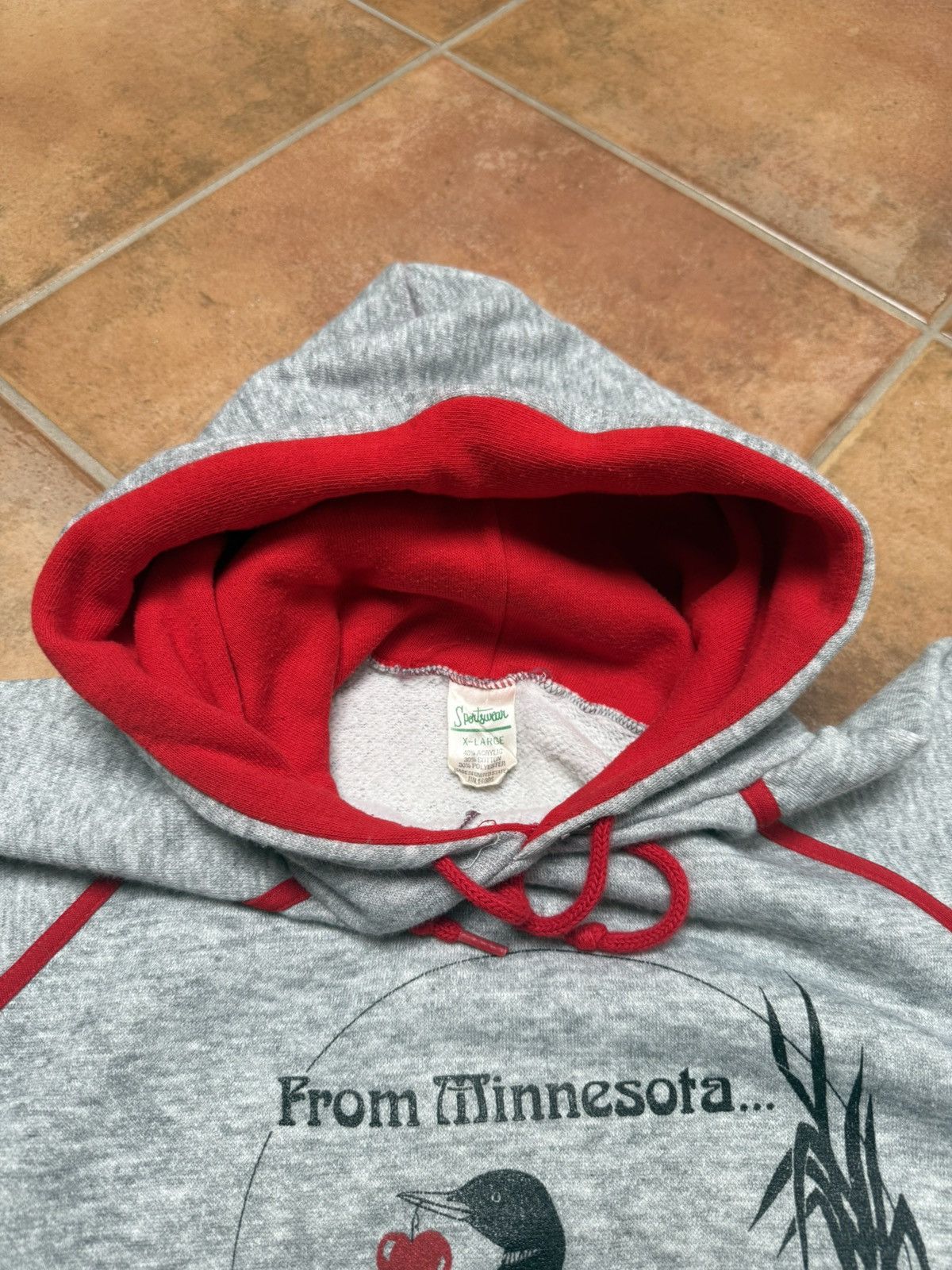 Vintage Vintage Minnesota Novelty Raglan Hoodie Size US M / EU 48-50 / 2 - 7 Thumbnail