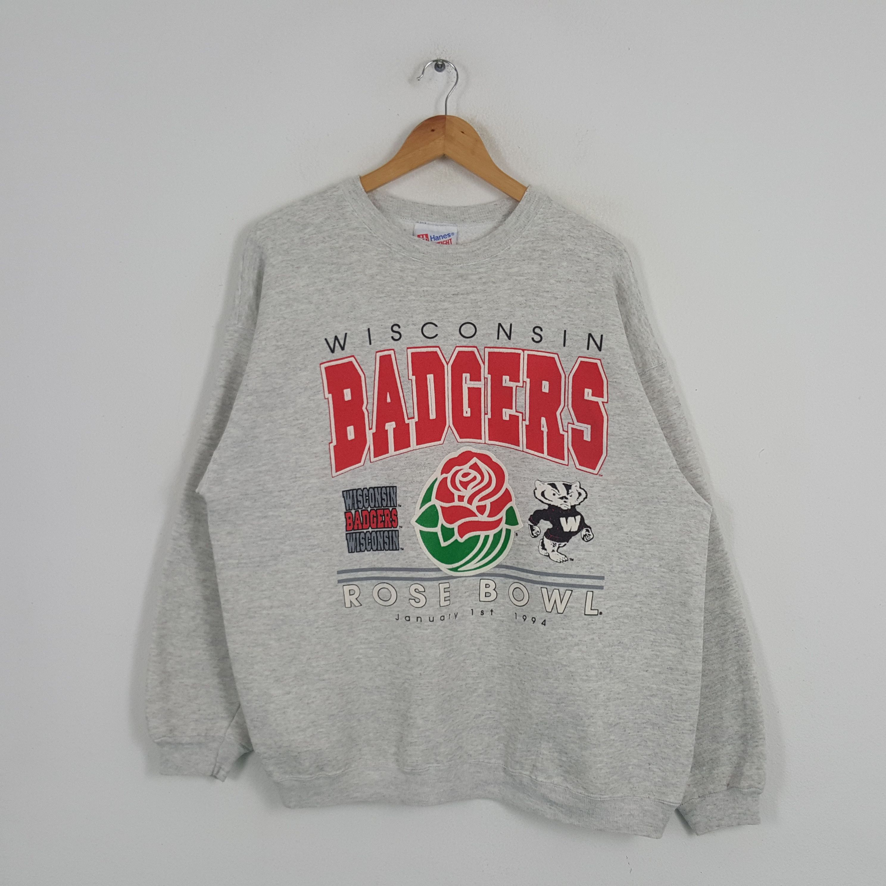 NFL × Vintage Vintage 90's Wisconsin Badgers Football Team NFL Sweatshirt Size US XL / EU 56 / 4 - 1 Thumbnail