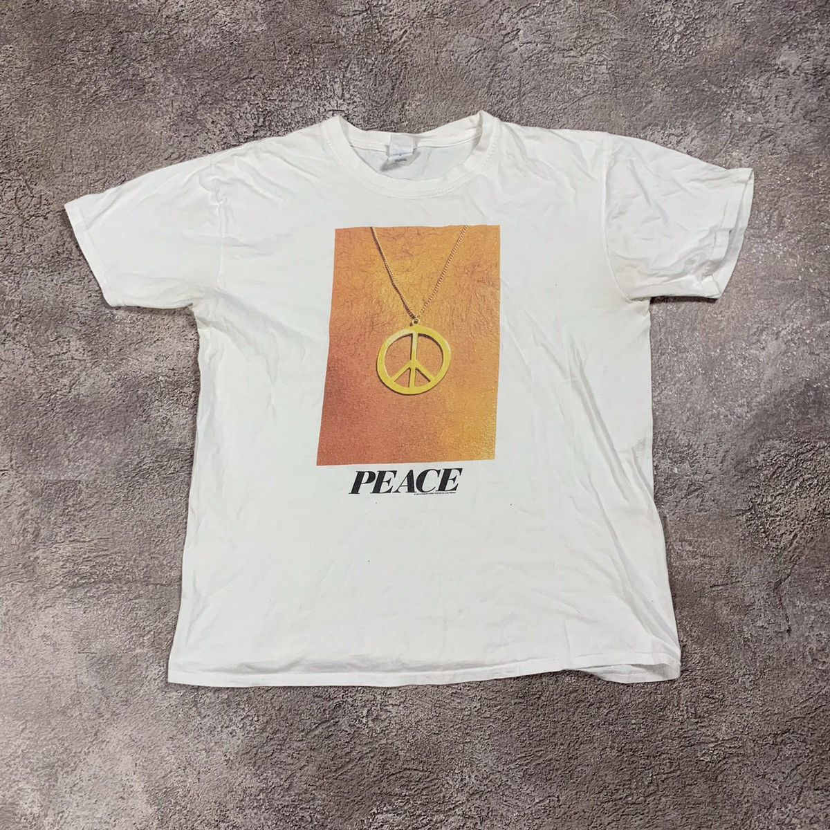 Vintage Vintage 90s Peace Graphic Tee Sun Faded Indie Y2K Slim M Size US M / EU 48-50 / 2 - 1 Thumbnail
