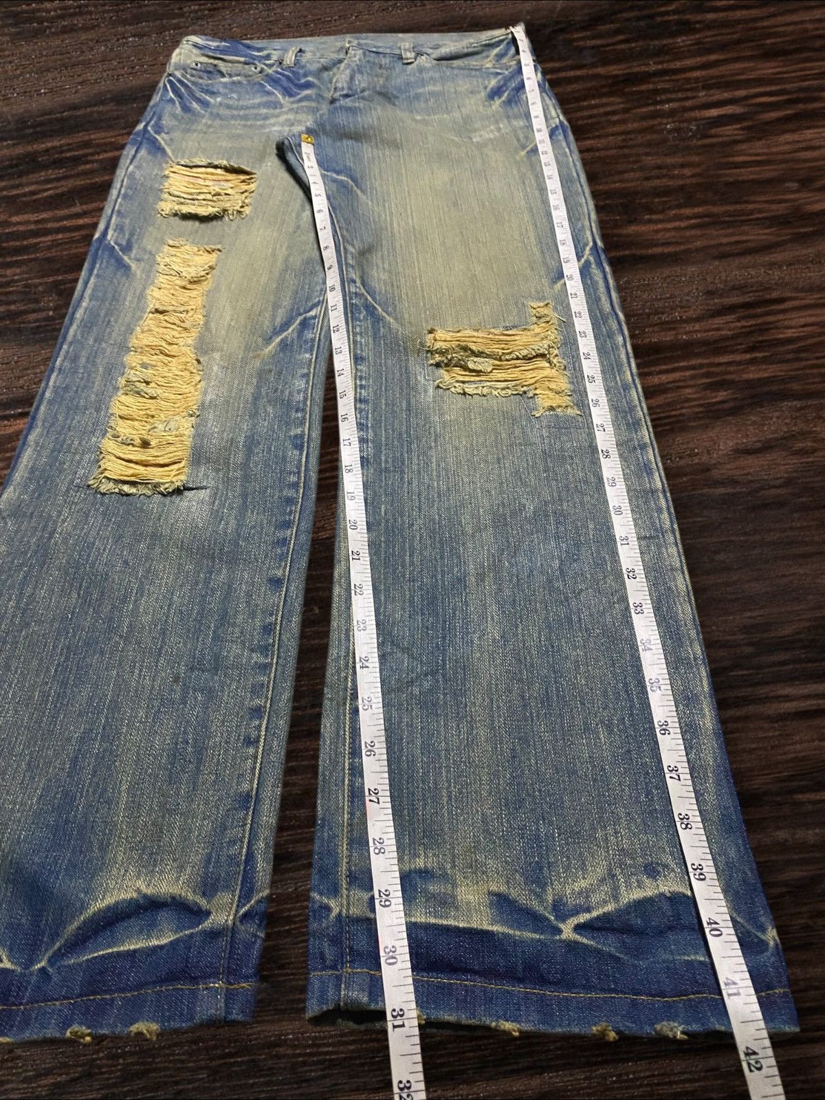 Japanese Brand Vintage Japanese Brand Mud Wash Distressed Loose Jeans Size US 32 / EU 48 - 16 Thumbnail