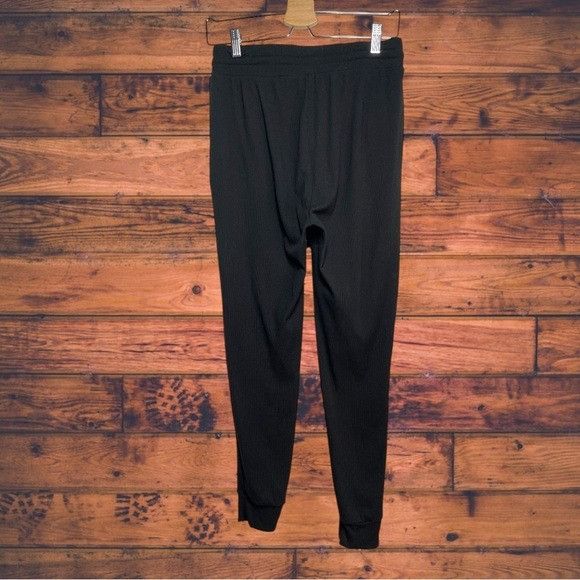Other ShoSho Black Ribbed Lounge Jogger Pants Large Size 32" / US 10 / IT 46 - 2 Thumbnail
