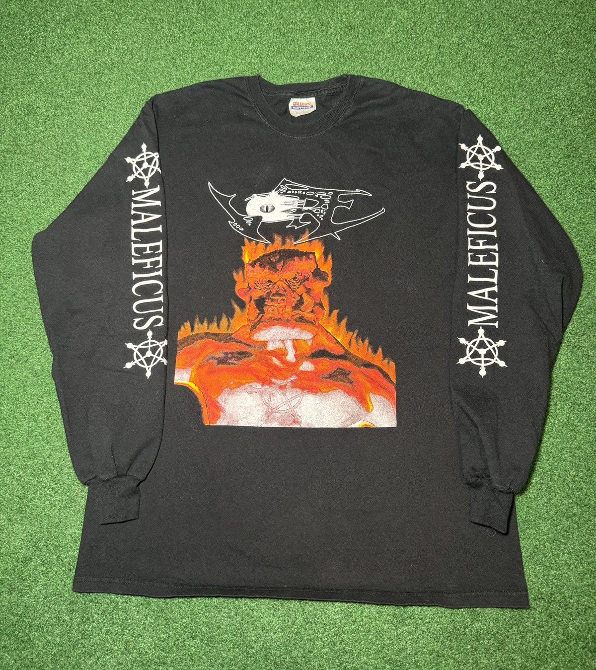 Band Tees Vtg Vore Maleficus Death Metal L Long Sleeve Band T Shirt Size US L / EU 52-54 / 3 - 1 Thumbnail