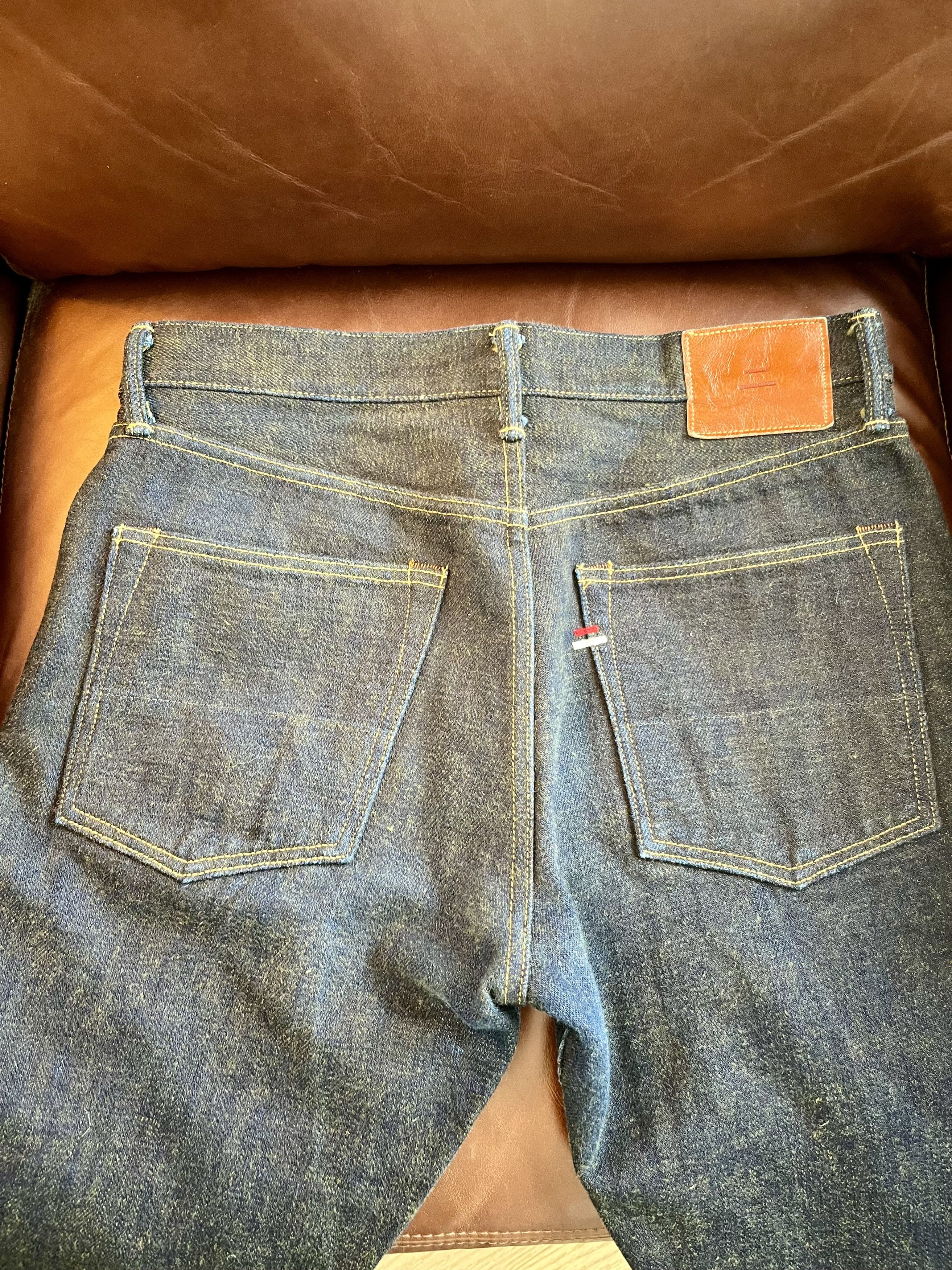 Tanuki HK6561R "Heavy Kusaki" 19.5oz Regular Straight Jeans Size US 32 / EU 48 - 2 Thumbnail