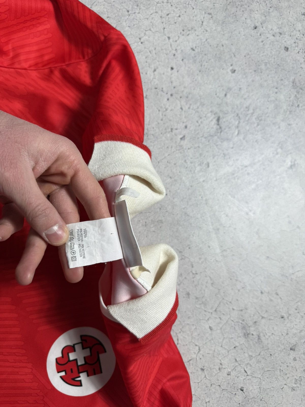 Lotto Sport Lotto Switzerland #9 1994/1996 Home Jersey Long Sleeve Size US L / EU 52-54 / 3 - 6 Thumbnail