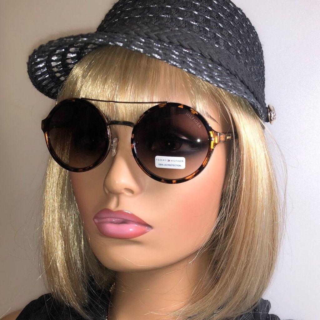 Tommy Hilfiger Tommy Hilfiger Round Aviator Tortoiseshell Sunglasses Size ONE SIZE - 1 Thumbnail