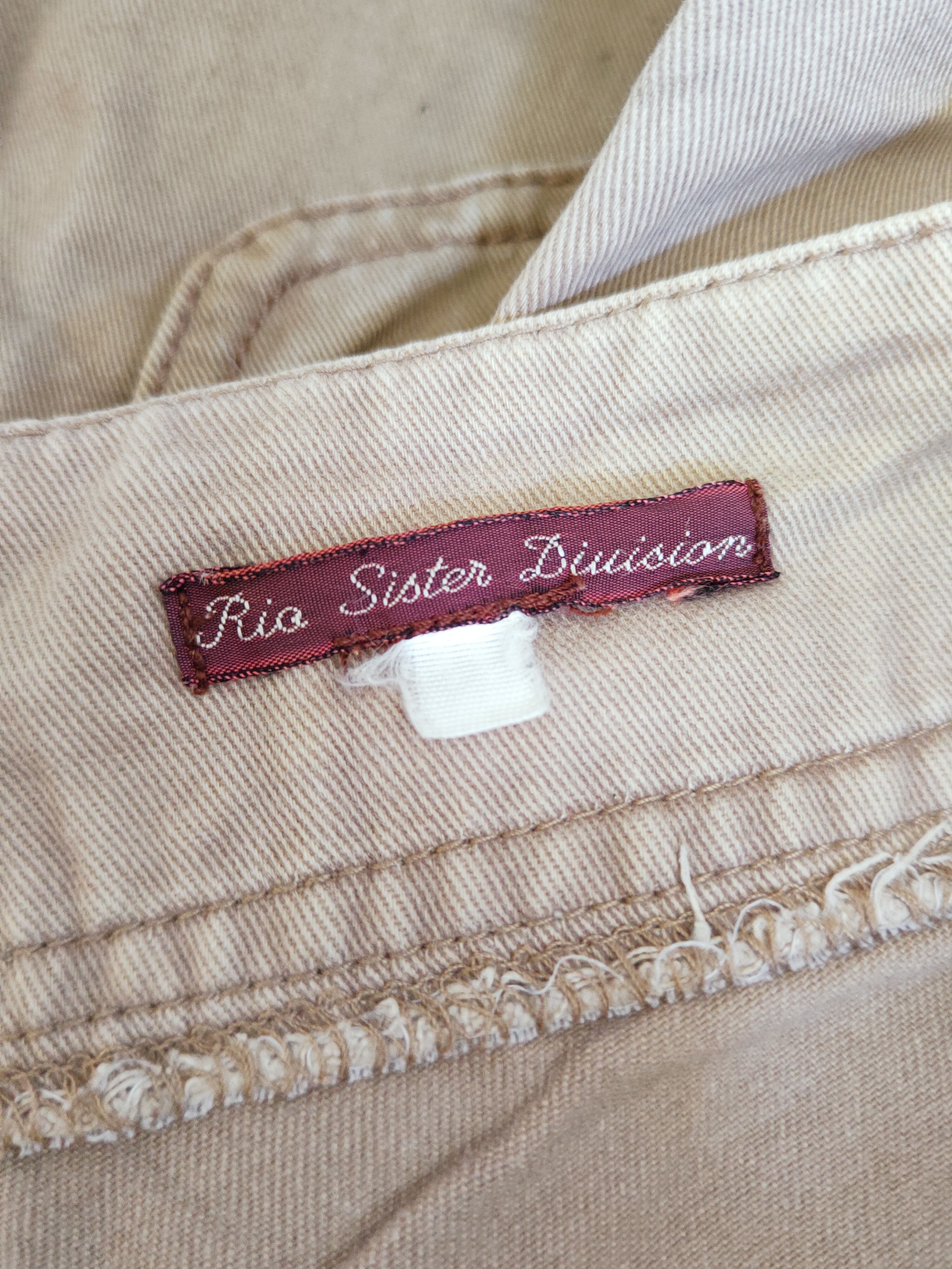 Japanese Brand Rio Sister Division Beige Multipocket Cargo Pants #W458 Size 29" - 14 Thumbnail