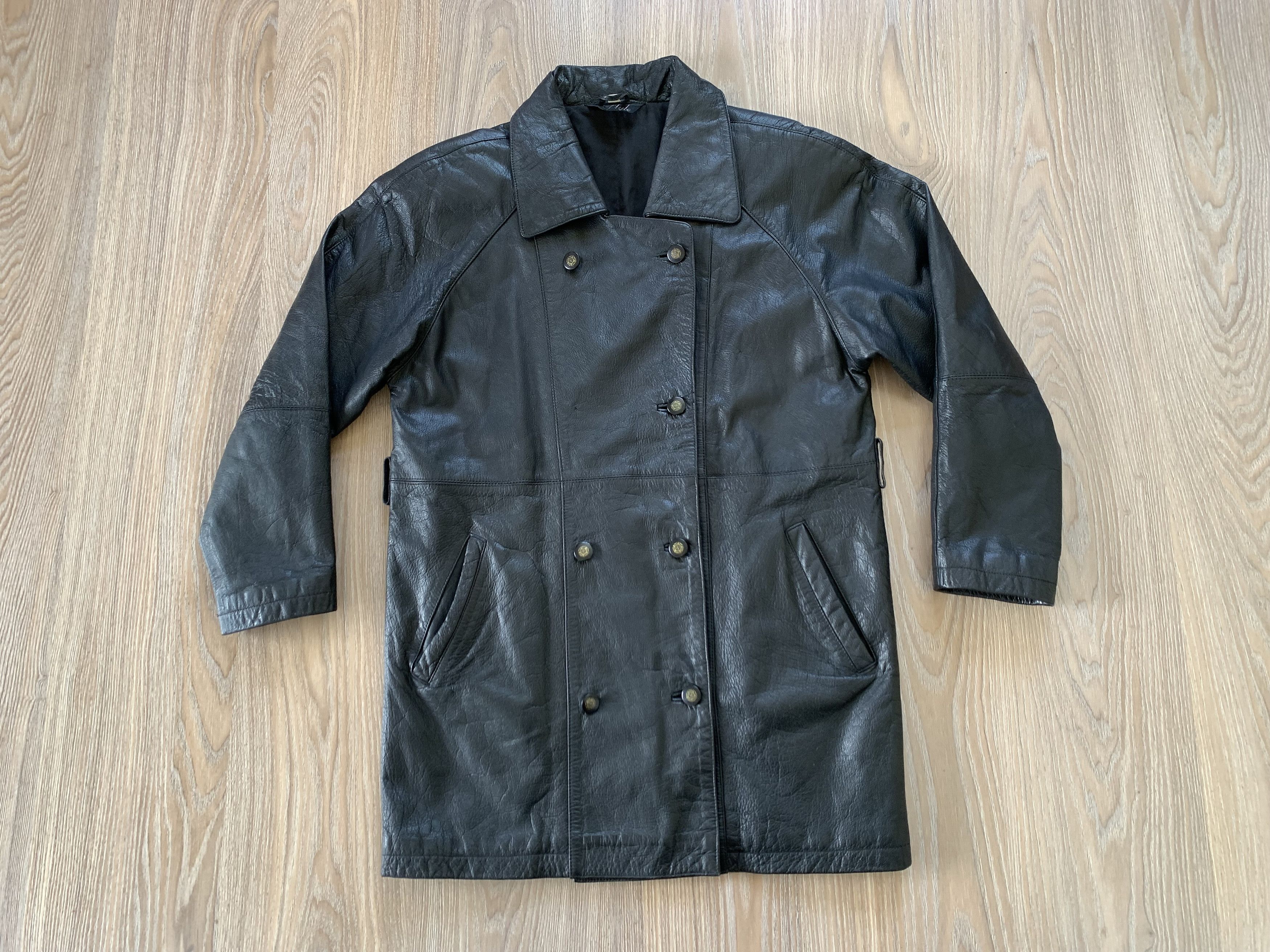 Genuine Leather × Vintage Style File Vintage Long Leather Jacket Size US M / EU 48-50 / 2 - 2 Thumbnail