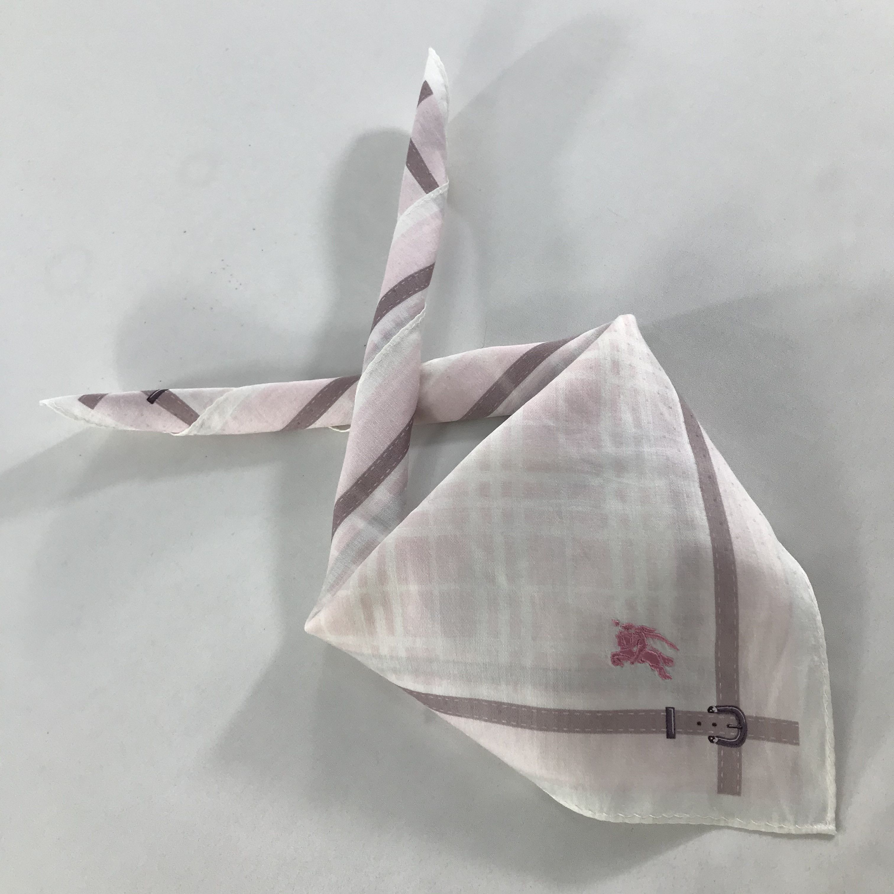 Burberry × Vintage Burberry Bandana / Handkerchief / Neckerchief - S1708 Size ONE SIZE - 4 Thumbnail