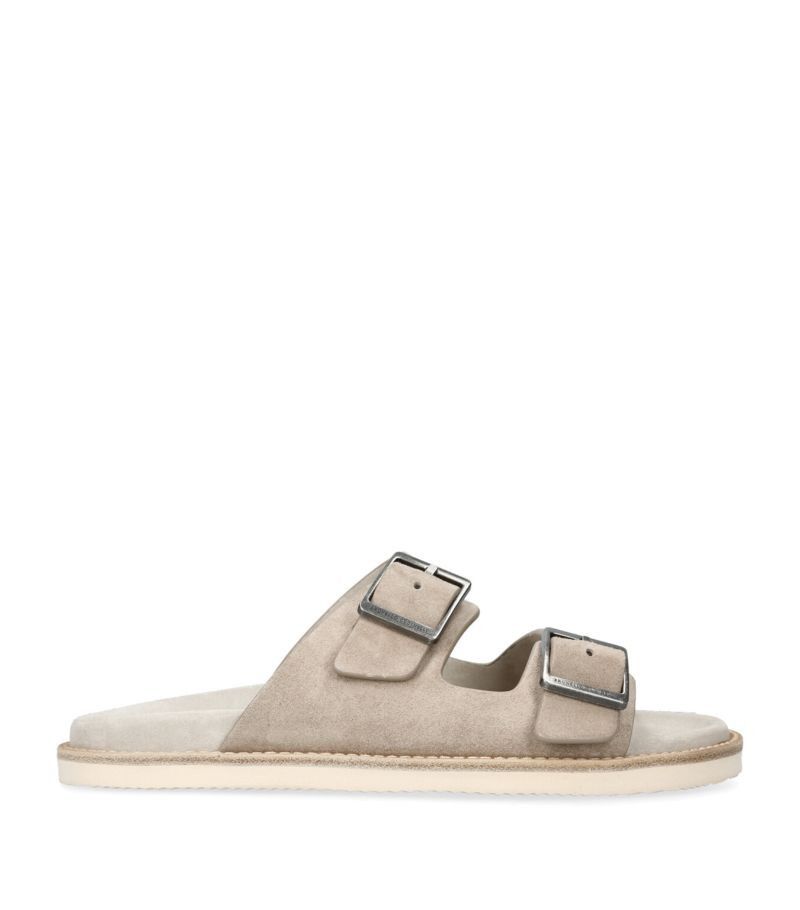 image of Brunello Cucinelli O1W1Db10524 Slipper In Pastel Brown, Men's (Size 11)