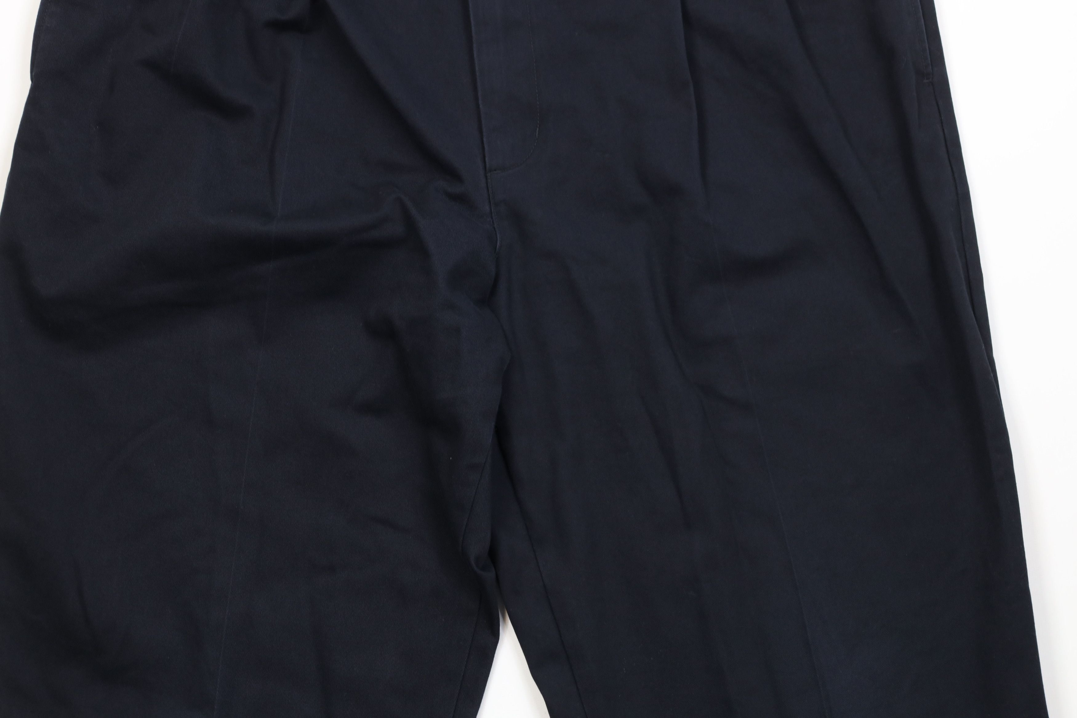 Lands' End Vintage Lands End Wide Leg Chino Pants Trousers Navy Blue Size US 38 / EU 54 - 3 Thumbnail