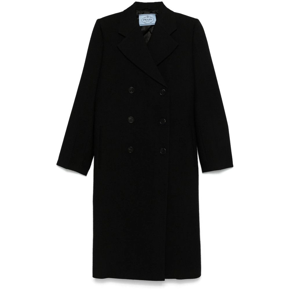 Prada Prada BLACK Coats - Double Breasted & Peacoats Size S / US 4 / IT 40 - 1 Thumbnail