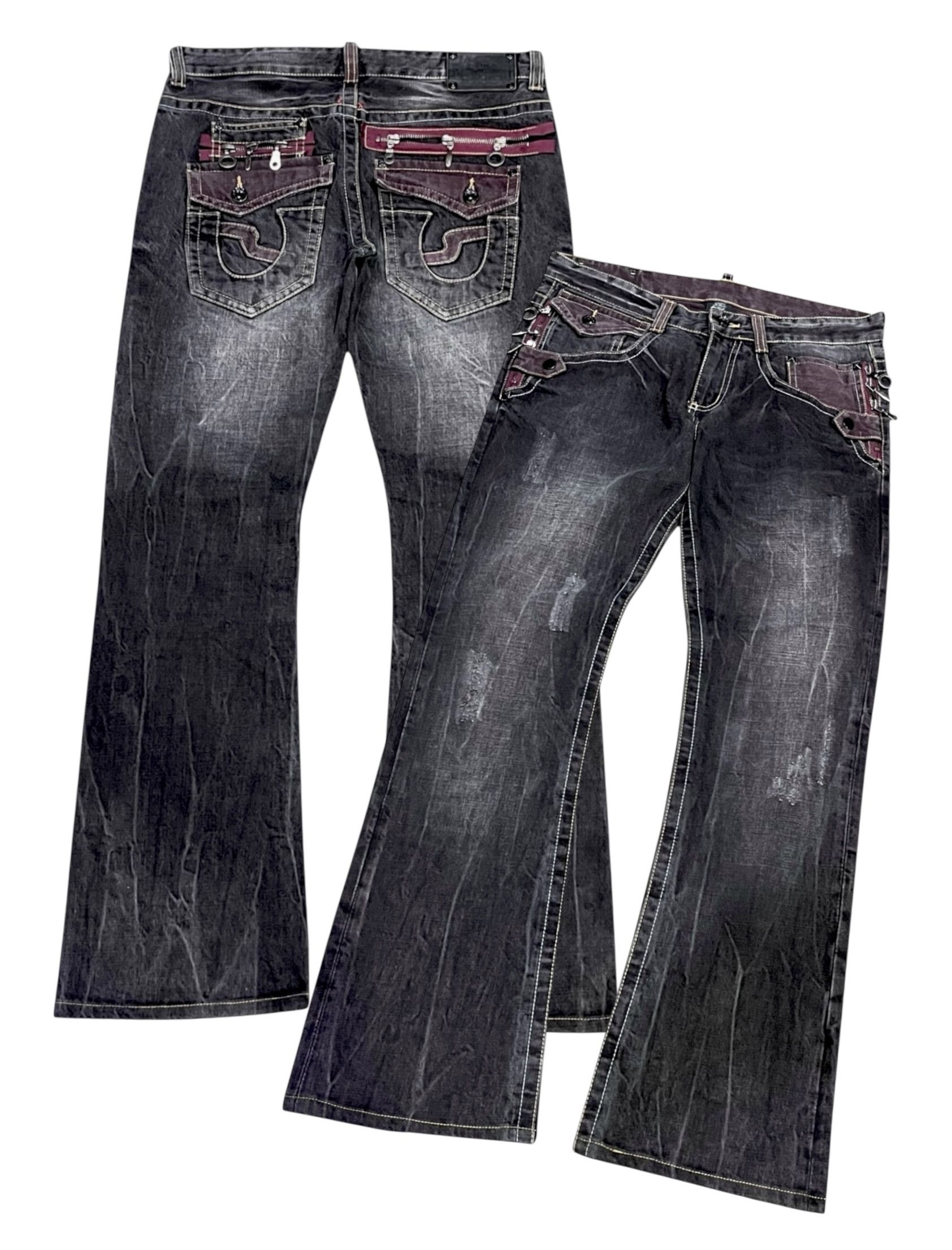 semanticdesign Semantic Design Japan Multi-Head Zipper Clawmark Flare Denim Size US 30 / EU 46 - 5 Thumbnail