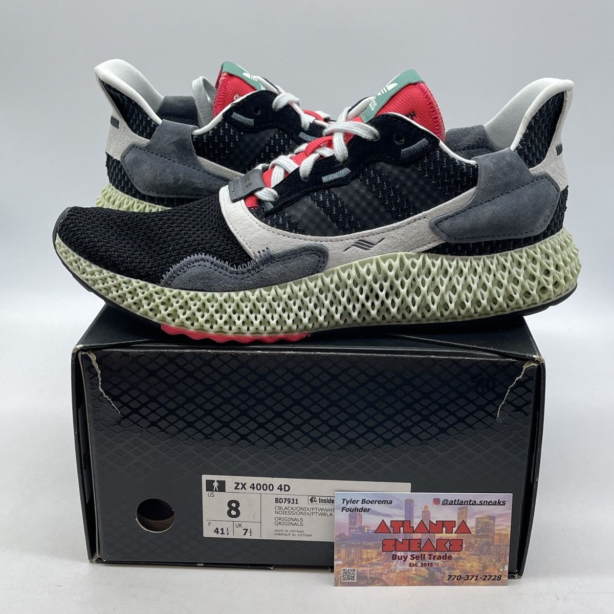 Adidas ZX 4000 futurecraft 4D black onix Size US 8 / EU 41 - 1 Thumbnail