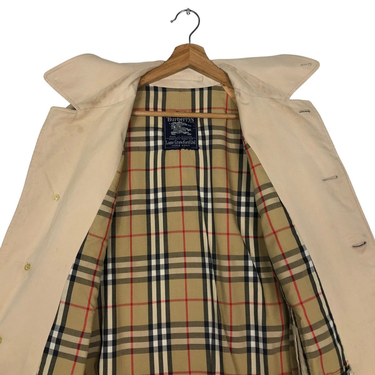 Burberry 🔥Vtg Long Jacket Burberrys Made in England Lane Crawford Ltd Size US M / EU 48-50 / 2 - 12 Thumbnail