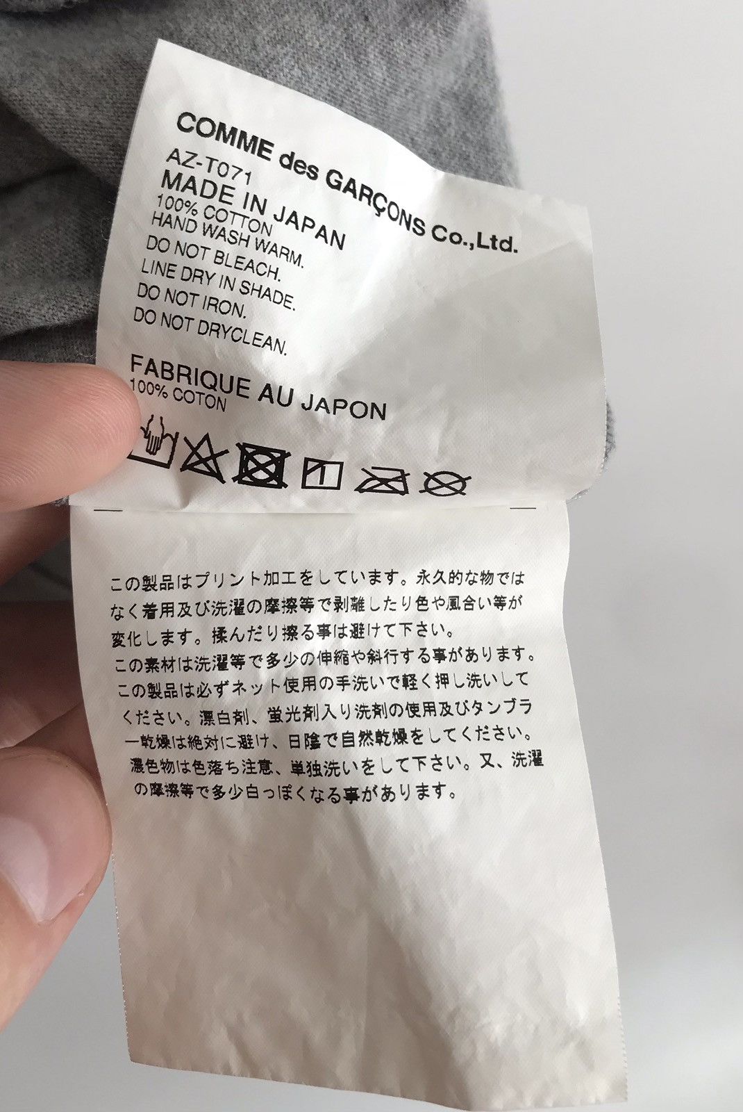 Comme des Garcons Play Comme des Garçons Tee Big Heart Womens Sz M Gray Size M / US 6-8 / IT 42-44 - 8 Thumbnail