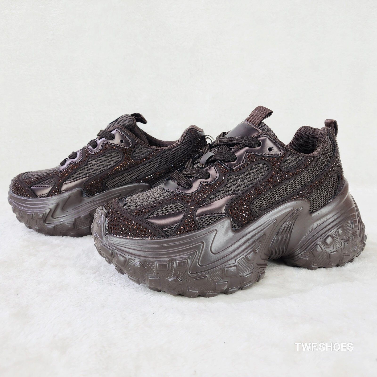 Other Cush Sparkle Sport Rhinestone Comfy Platform Light Weight Sn Size US 9 / IT 39 - 1 Thumbnail