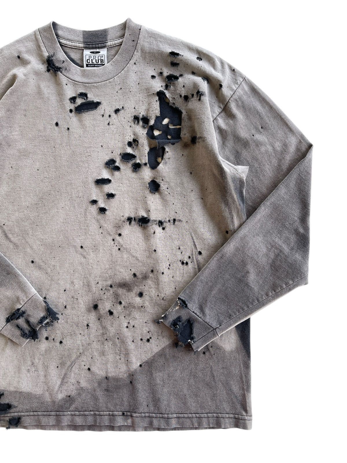 Vintage Destroyed!!! Crazy Distressed Grunge Sunfaded Pro Club Shirt Size US L / EU 52-54 / 3 - 7 Thumbnail
