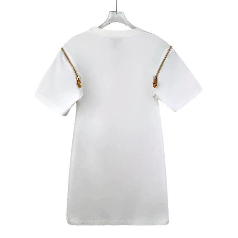 Louis Vuitton Louis Vuitton White Cotton Short Sleeve Dress-2506 | Grailed