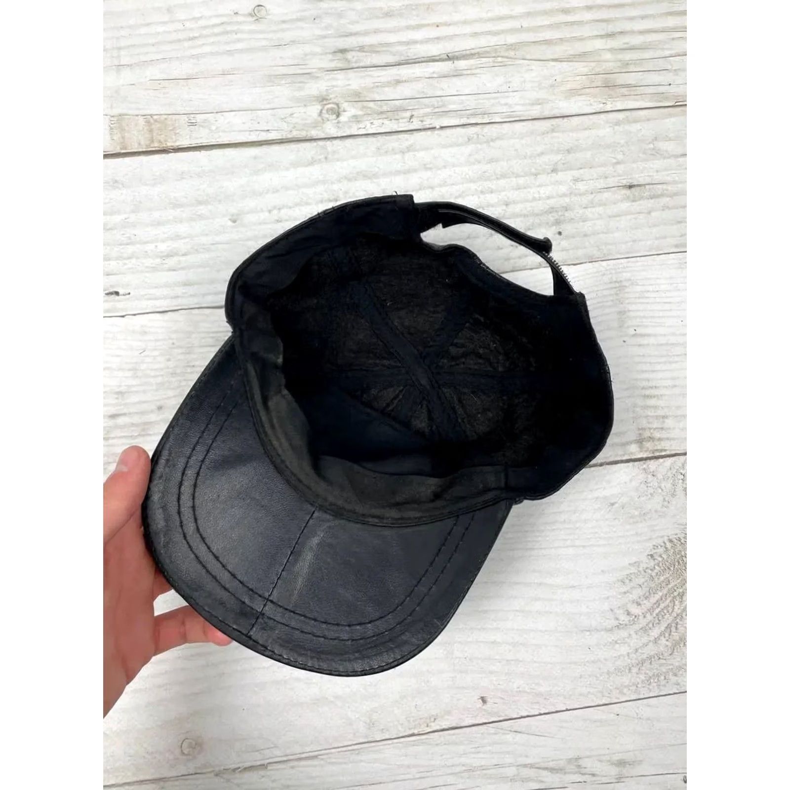BMW VINTAGE BMW Cap Hat Leather Big logo 90s Racing Nascar One Size Black Men Size ONE SIZE - 7 Thumbnail