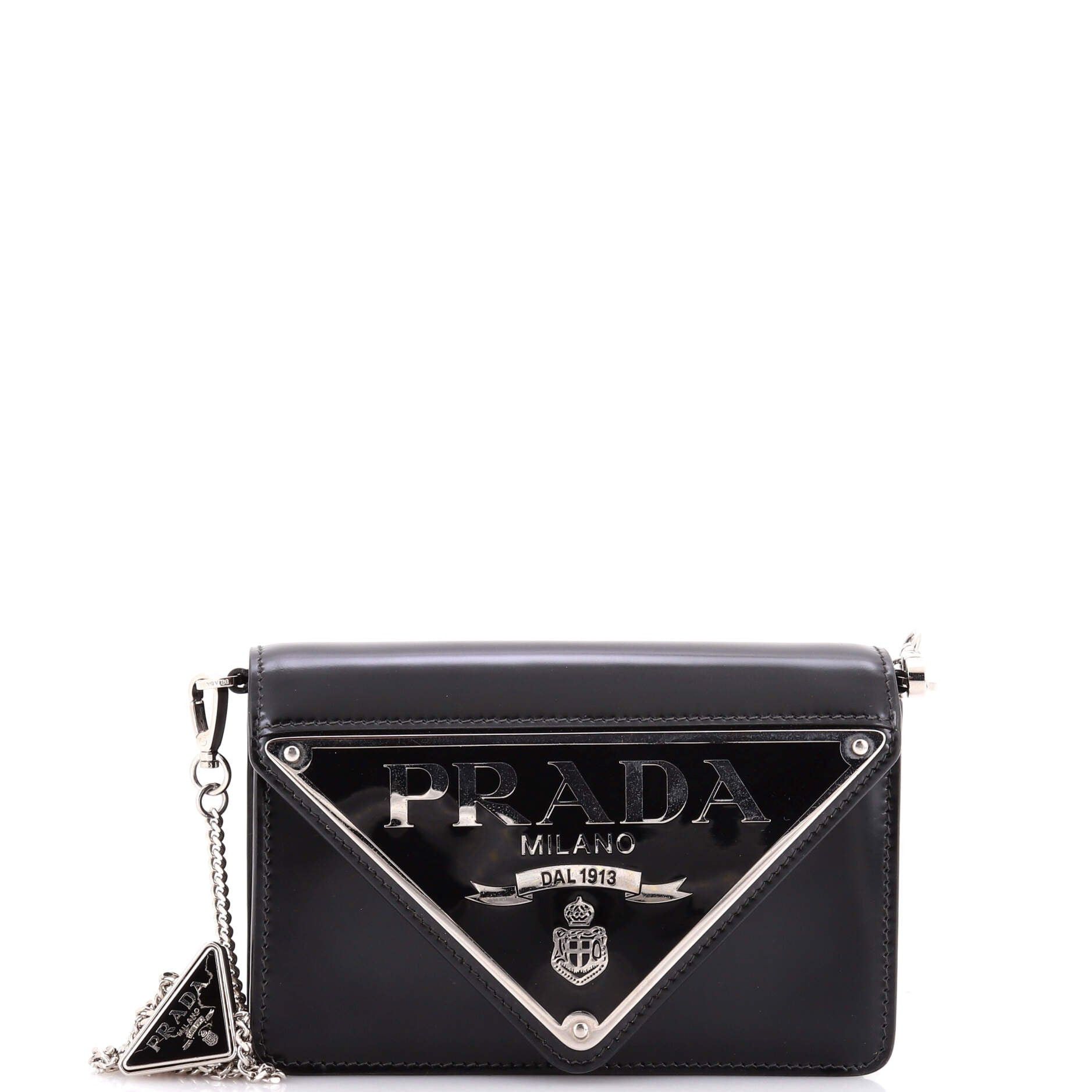 Prada Maxi Triangle Logo Chain Flap Bag Size ONE SIZE - 1 Thumbnail