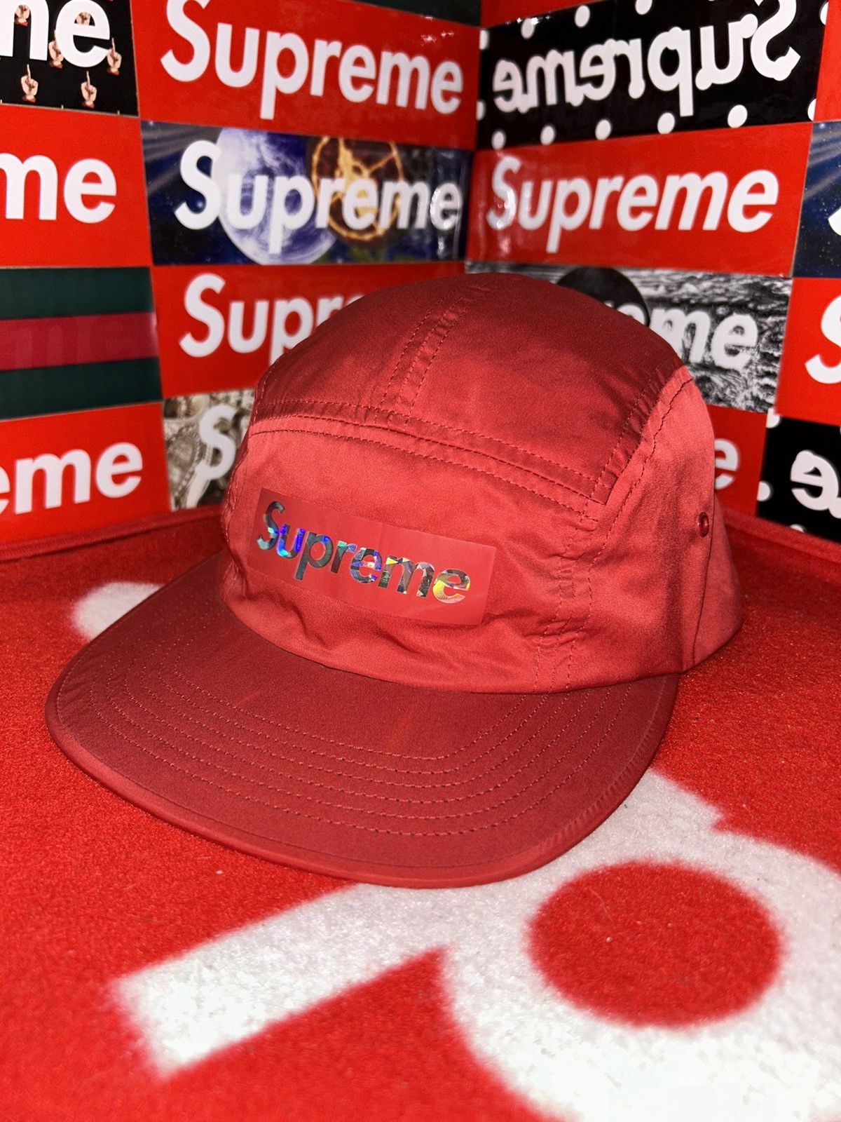 Supreme SUPREME HOLOGRAPHIC BOX LOGO 5-PANEL CAMP CAP SS19 HAT Size ONE SIZE - 9 Thumbnail