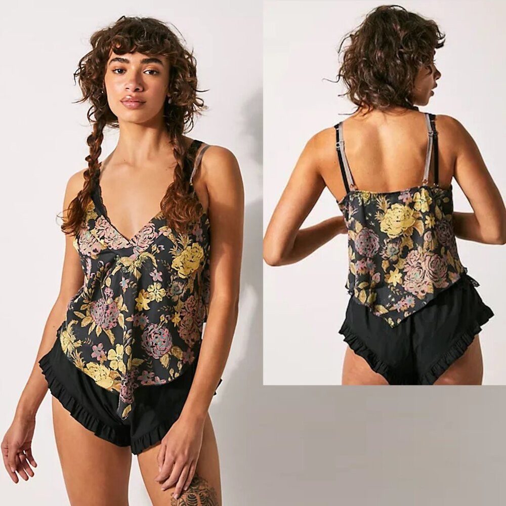 Free People New Free People Intimately It's That Simple Satin Floral Ca Size S / US 4 / IT 40 - 1 Thumbnail