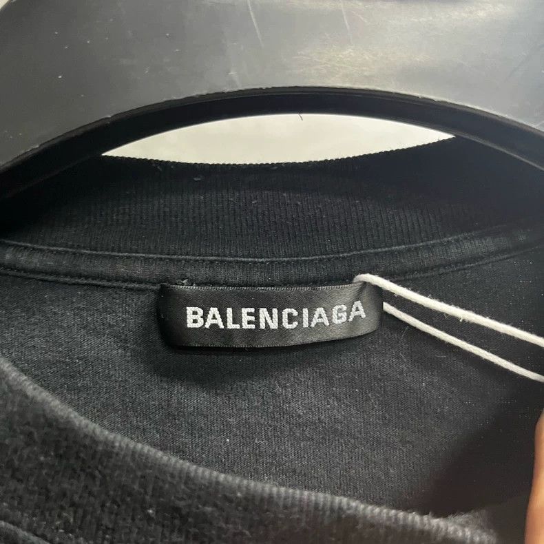 Balenciaga Balenciaga Black cartoon print loose round neck short sleev Size US S / EU 44-46 / 1 - 2 Thumbnail